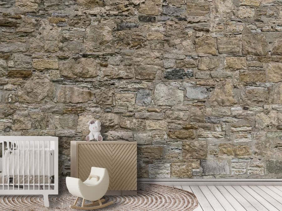 brown stone, rustic stone wall, minimalist nursery, SD Desktop Wallpaper