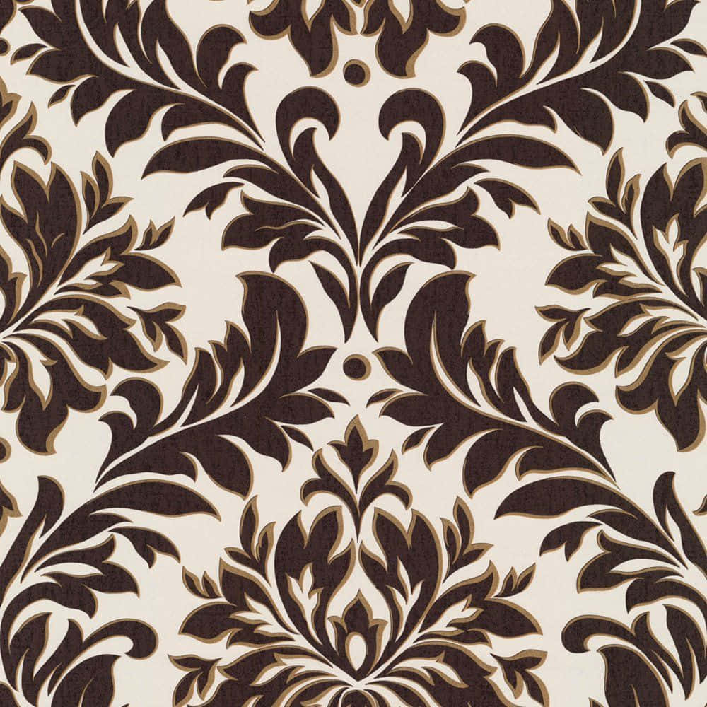 brown, white, damask, SD Desktop Wallpaper