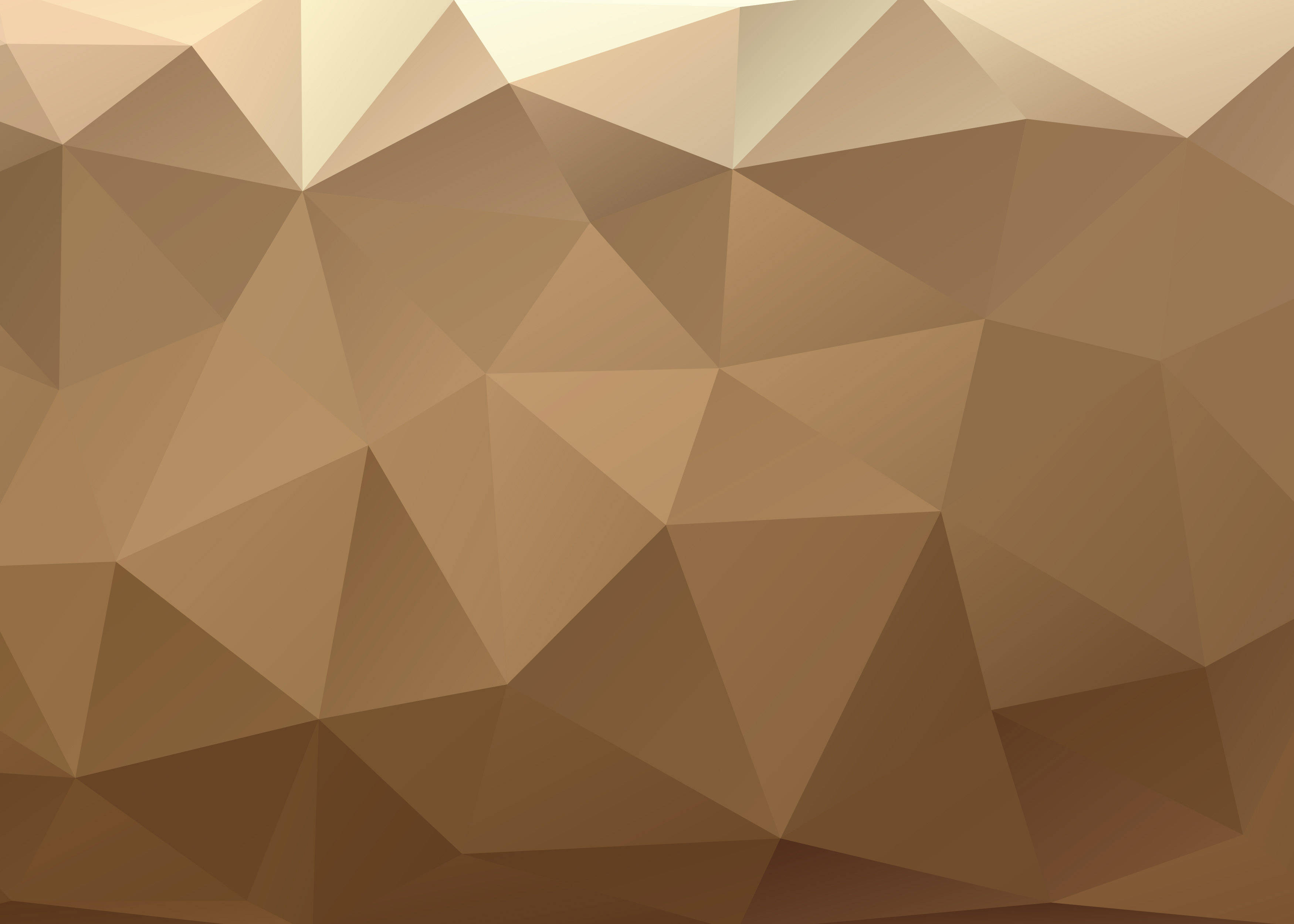 light brown geometrical pattern, low-poly pattern, warm brown tones, 2K Desktop Wallpaper