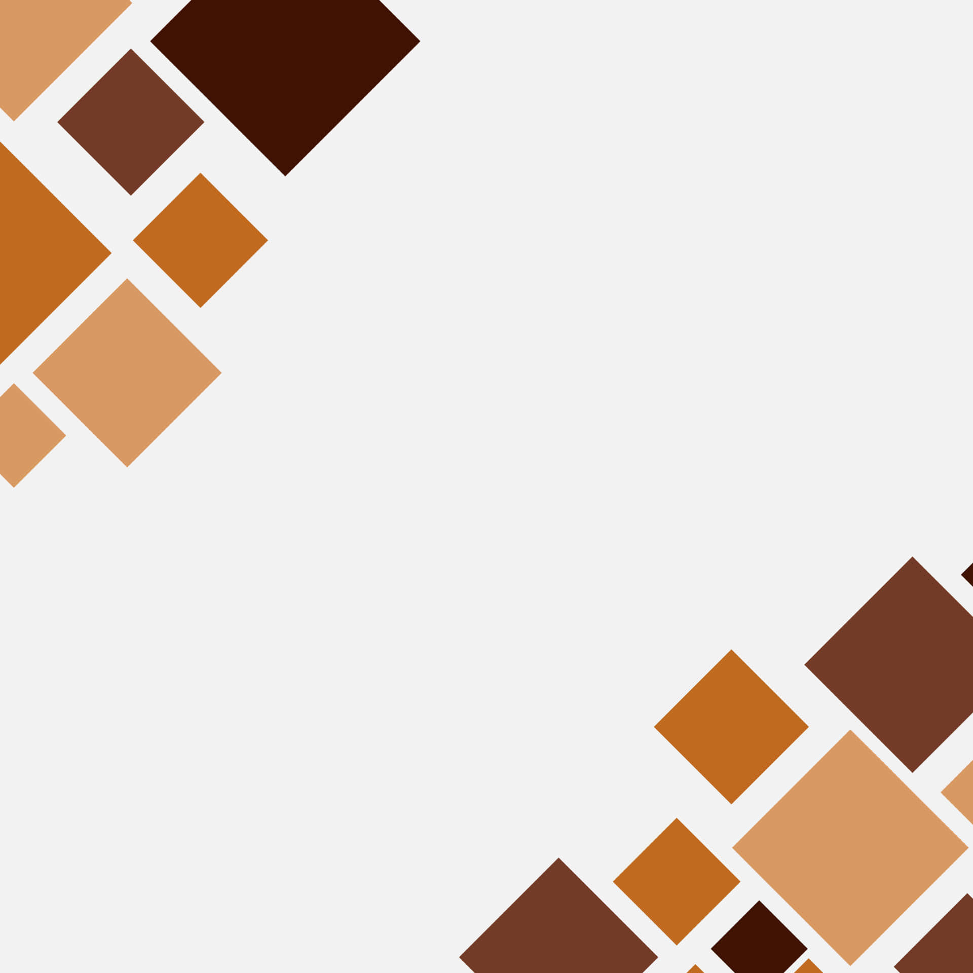 brown geometric, overlapping brown and tan squares, light gray background, Full HD Desktop Wallpaper