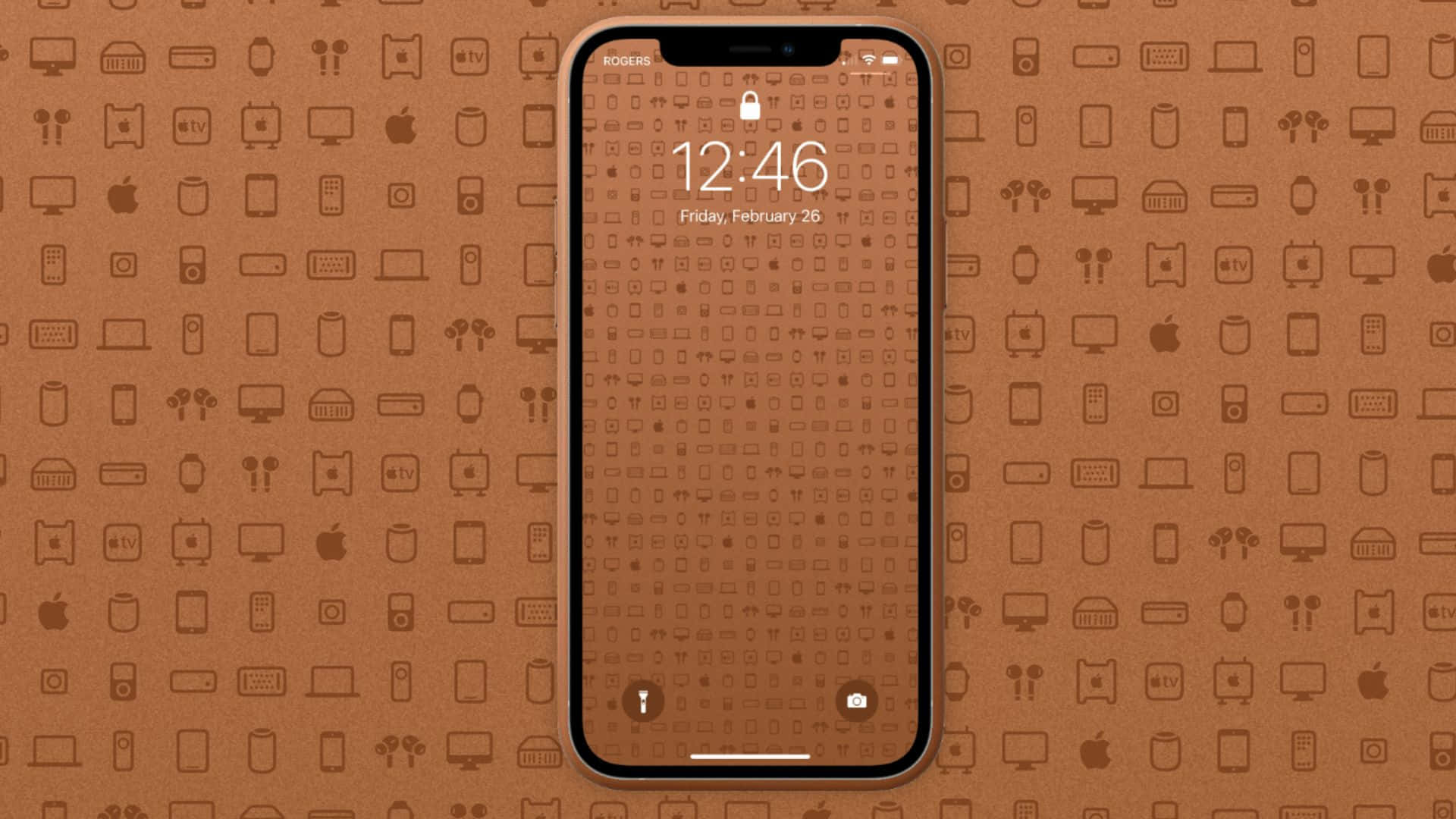 brown leather texture, iPhone screen, time and date, Full HD Desktop Wallpaper
