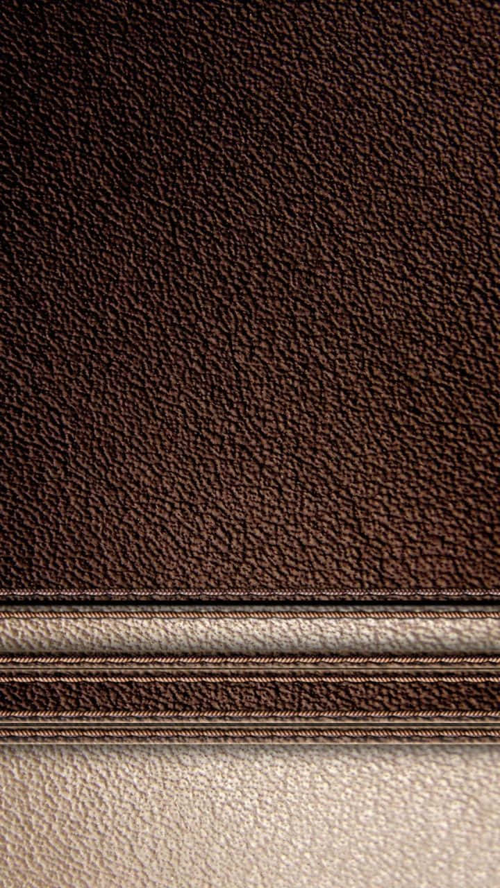 brown textured leather, light beige stitched seam, close-up, HD Phone Wallpaper