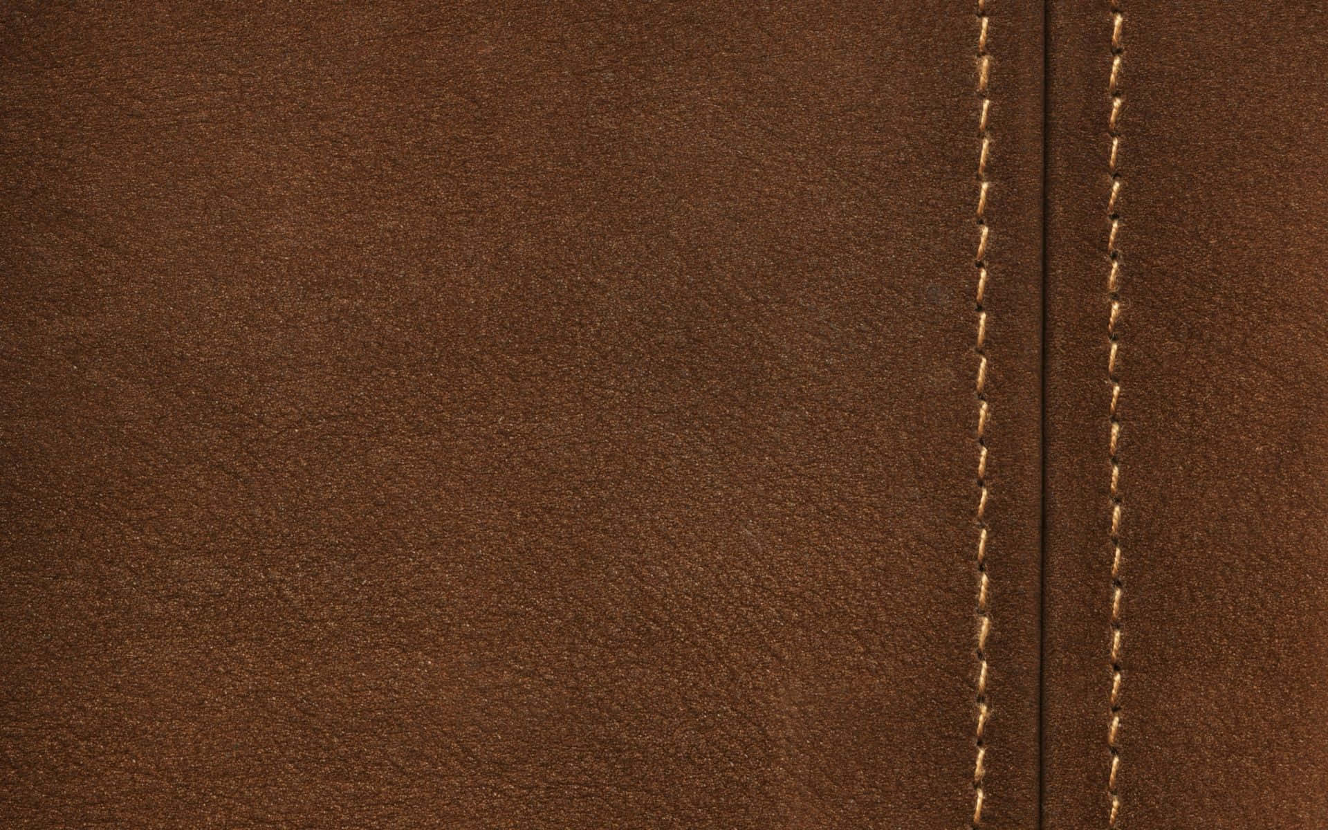 brown leather, golden stitching, seam, Full HD Desktop Wallpaper