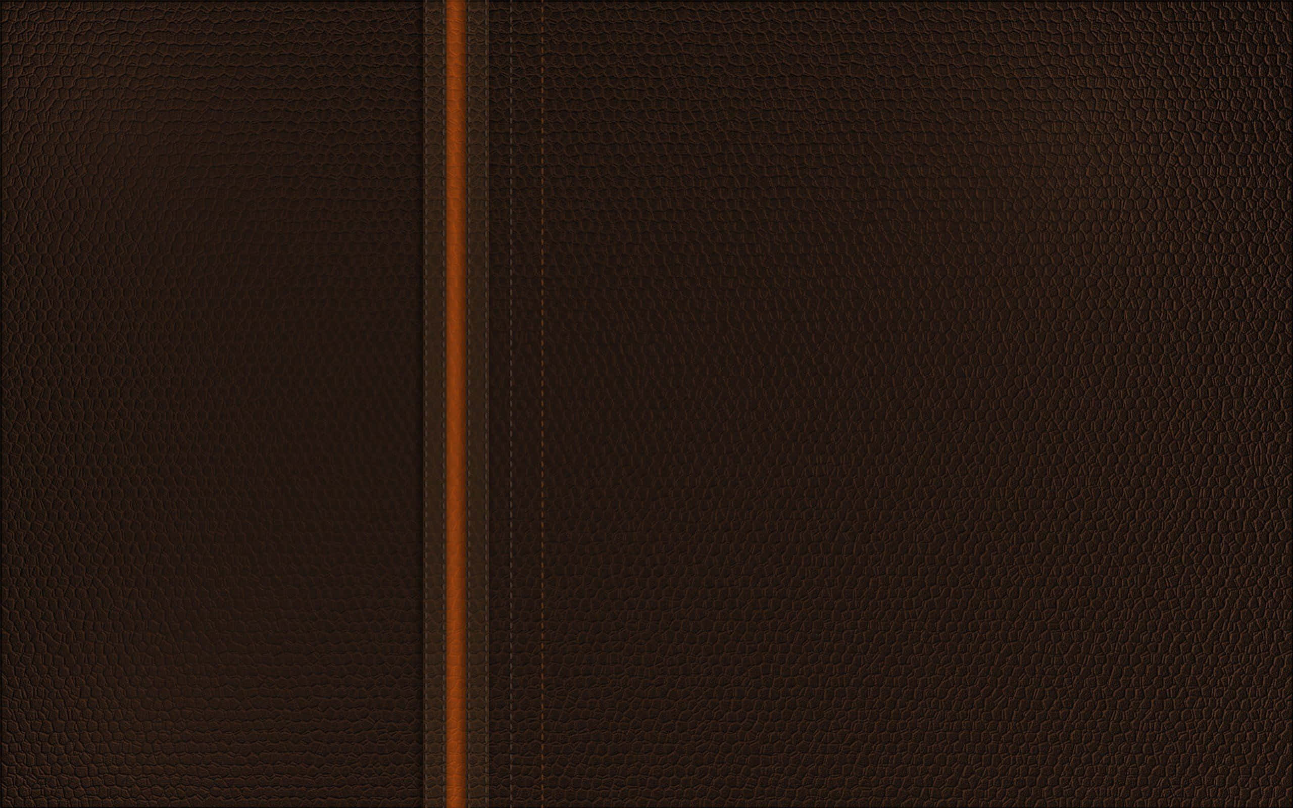 dark brown leather, vertical orange stitched binding, book covers, 2K Desktop Wallpaper