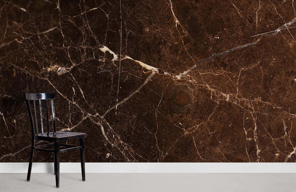 brown marble, black chair, golden veins, SD Desktop Wallpaper