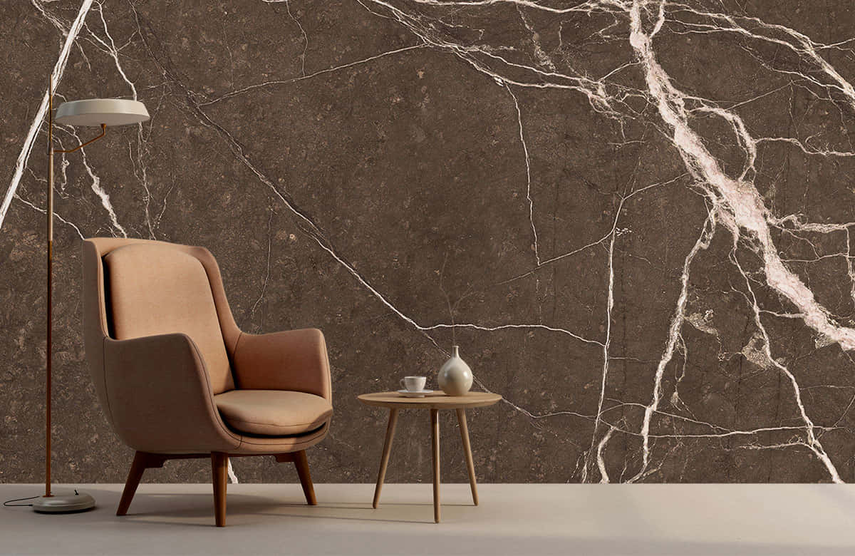 Brown Marble, tan armchair, wooden side table, SD Desktop Wallpaper