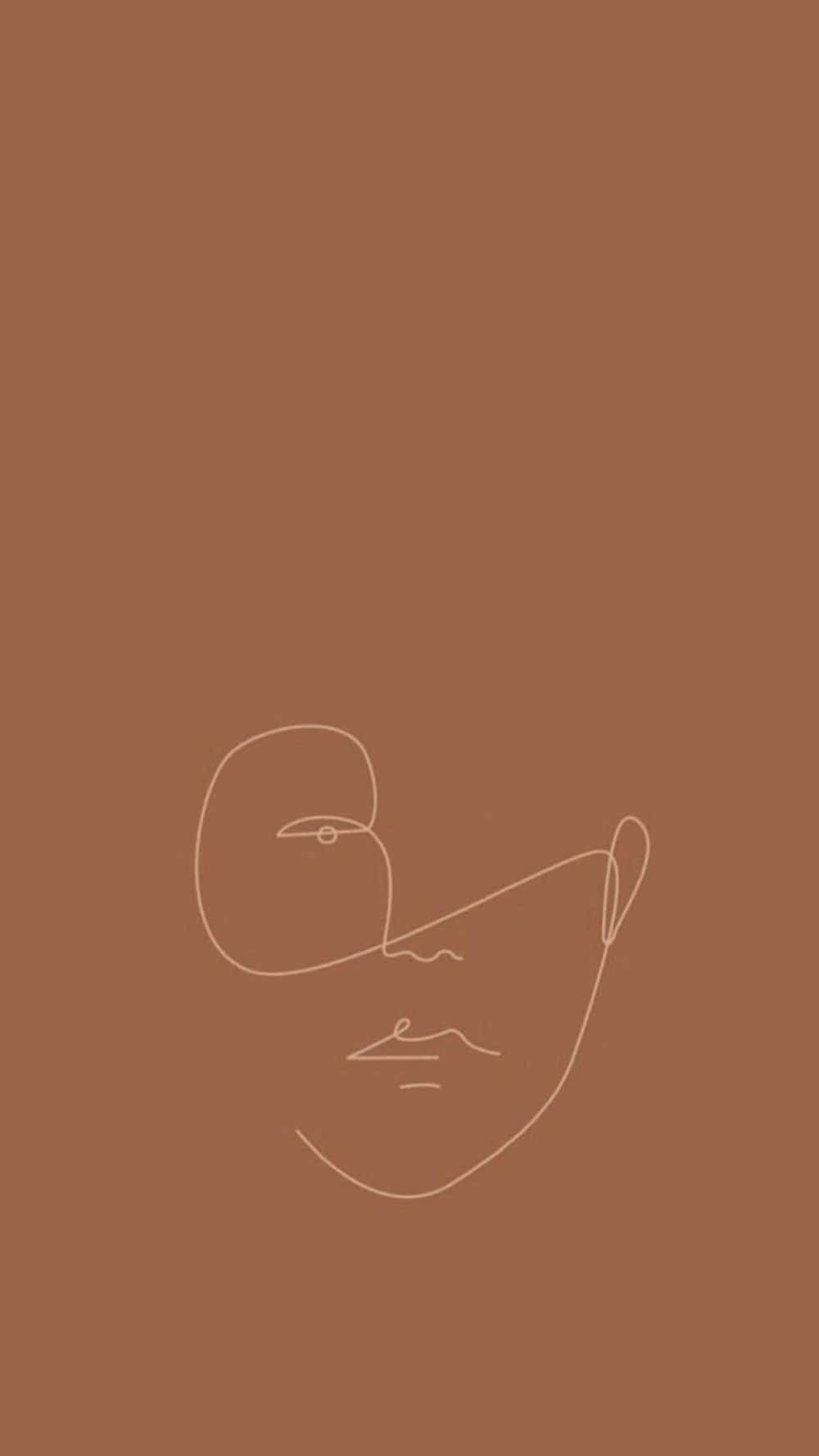 Brown Minimalist, beige, terracotta, HD Phone Wallpaper
