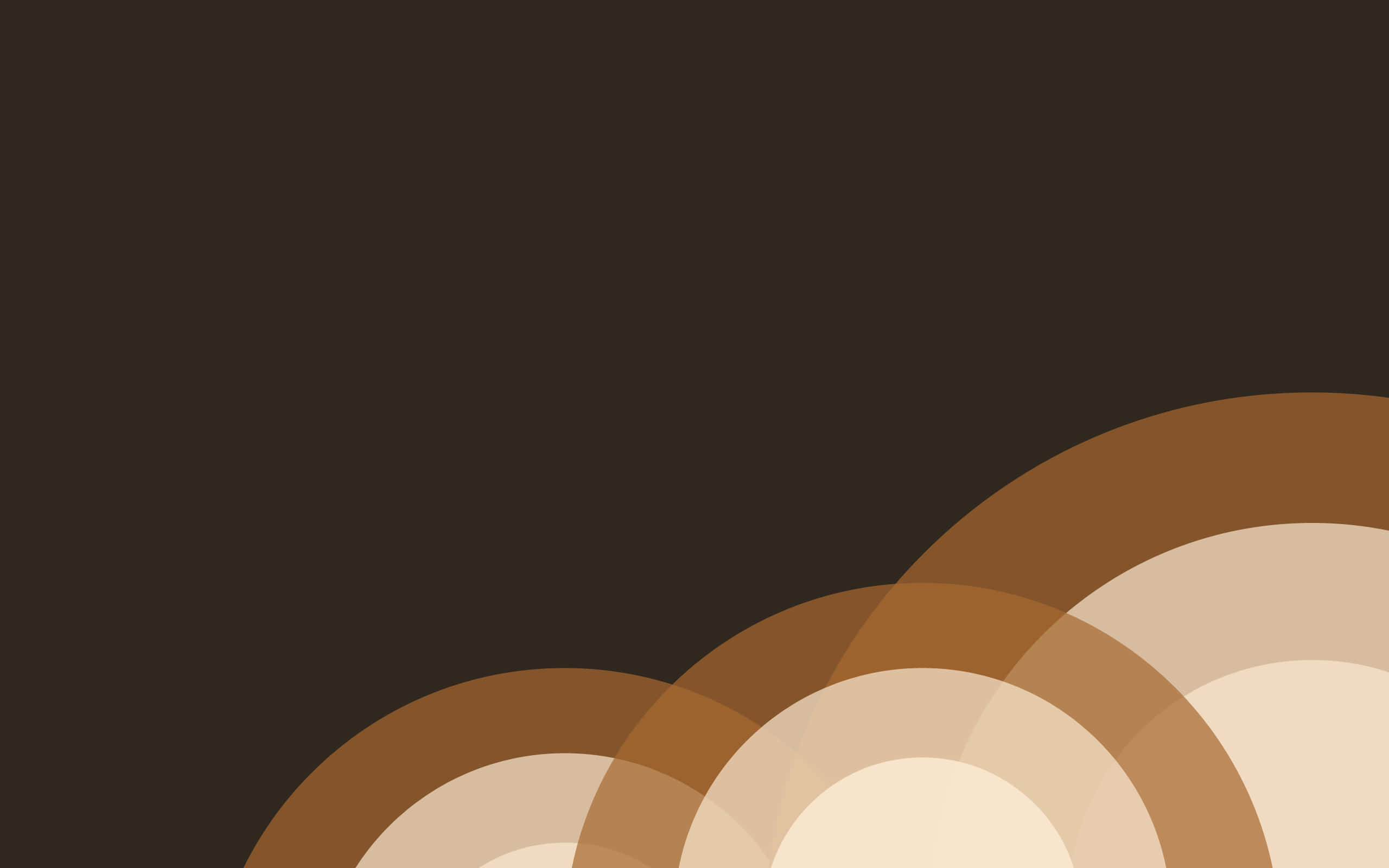 Layered Circle, Minimalist Brown Aesthetic, brown beige, 2K Desktop Wallpaper