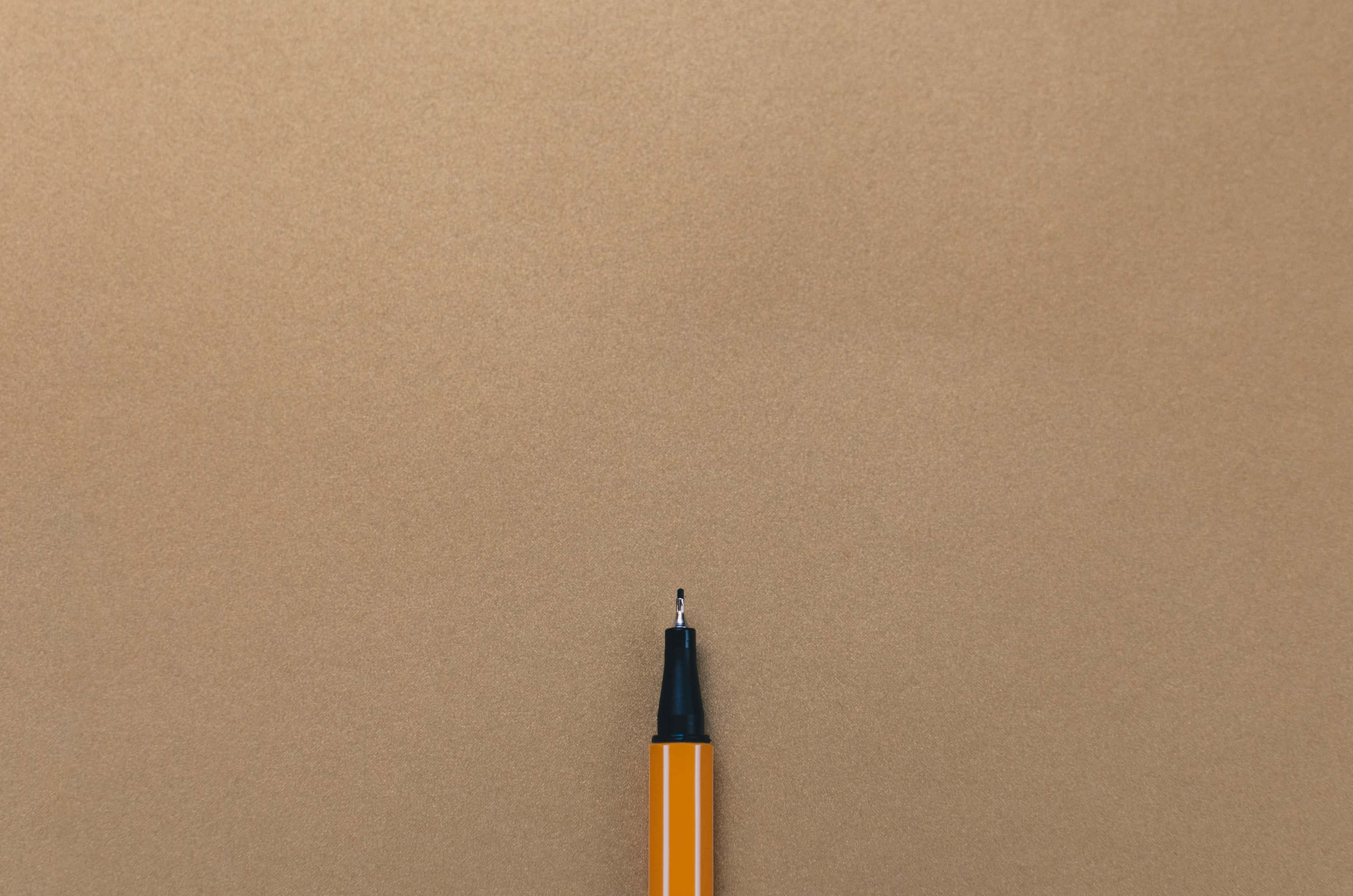 brown paper, textured beige paper, orange pen, 2K Desktop Wallpaper
