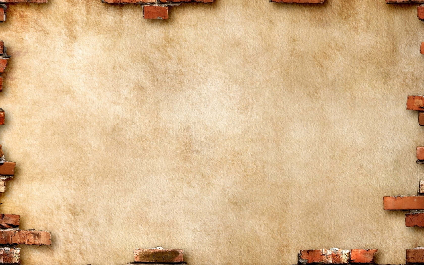 brown paper, parchment paper, red bricks, HD Desktop Wallpaper