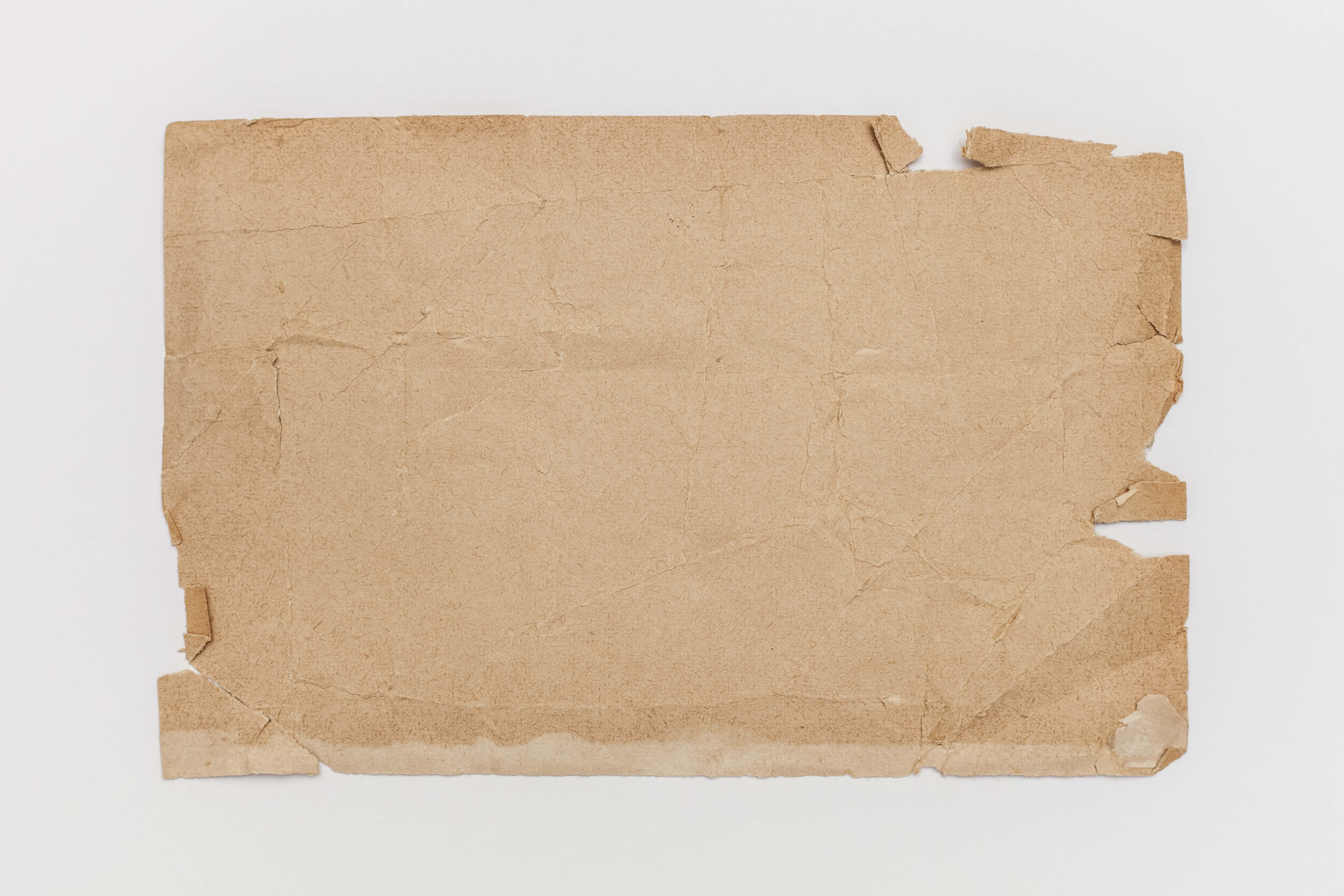 brown kraft paper, torn piece, rough edges, 5K Desktop Wallpaper