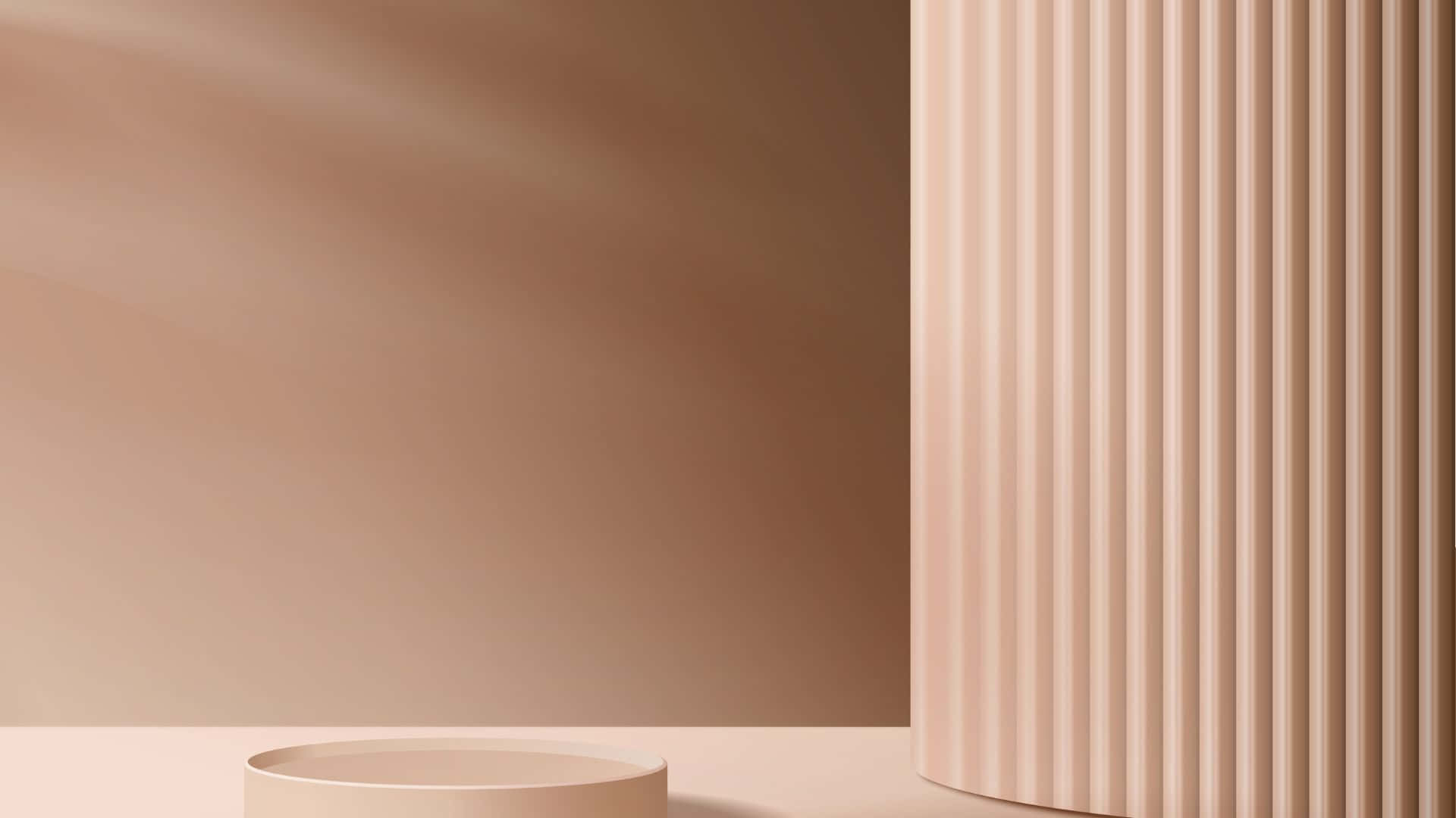 brown pastel aesthetic, beige, soft lighting, Full HD Desktop Wallpaper