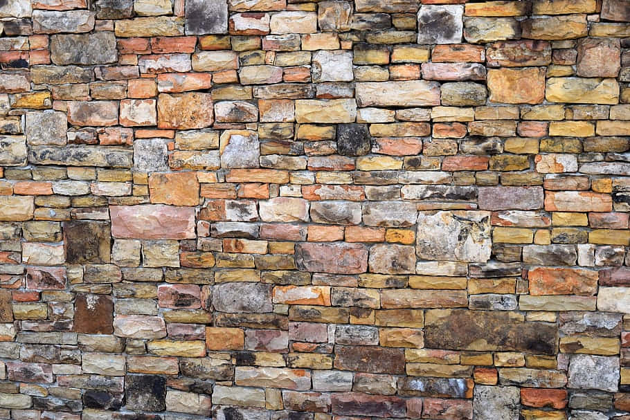 Brown Stone, 910 x 607, rustic stone wall, SD Desktop Wallpaper