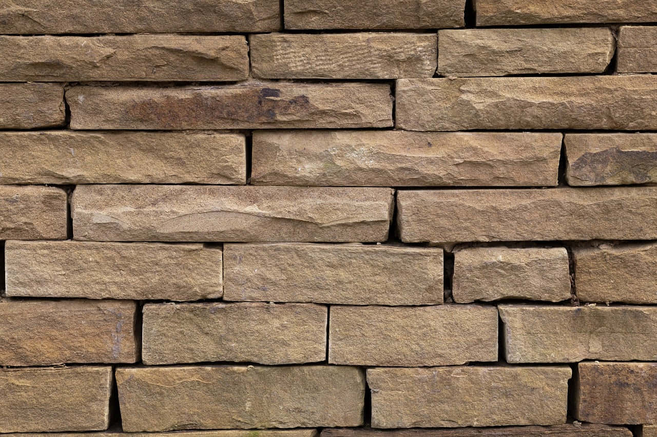 Brown Stone, rough-hewn stone blocks, earthy tones, HD Desktop Wallpaper