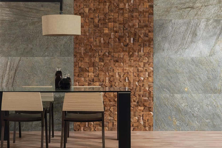 Brown Stone, glass table, wooden chairs, SD Desktop Wallpaper