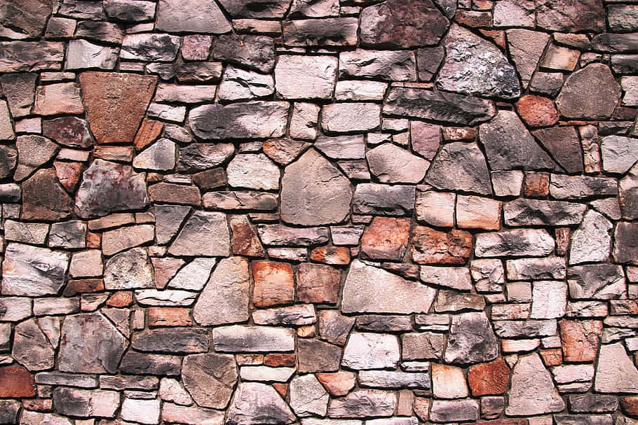 Brown Stone, 910 x 607, rustic stone wall, SD Desktop Wallpaper