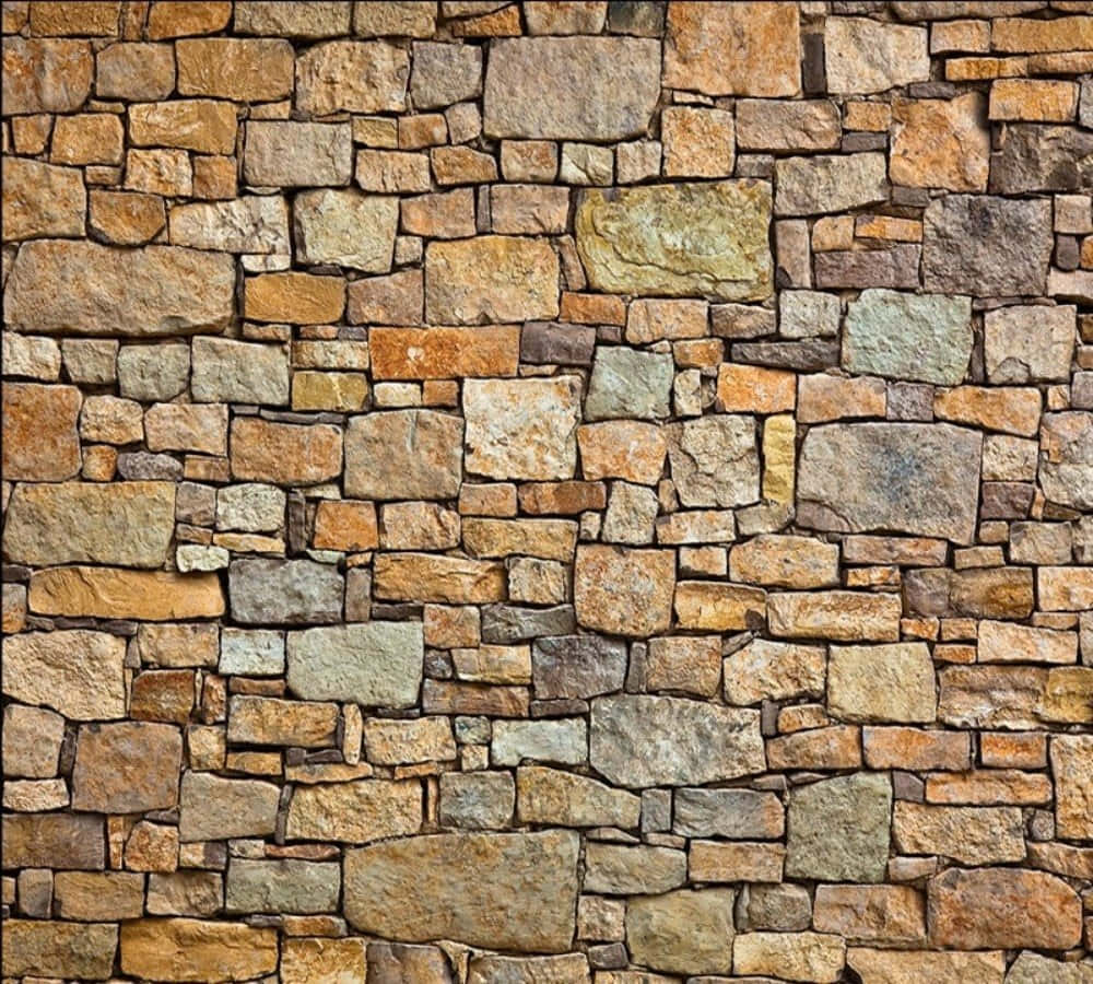 Brown Stone, rustic stone wall, earthy tones, SD Desktop Wallpaper