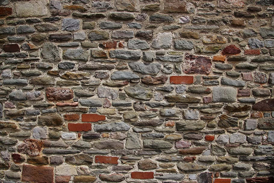 Brown Stone, gray brown, red bricks, SD Desktop Wallpaper