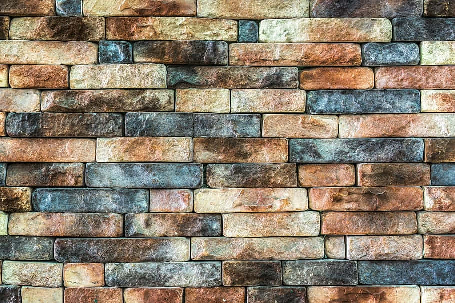 Brown Stone, rustic stone wall, earthy tones, SD Desktop Wallpaper