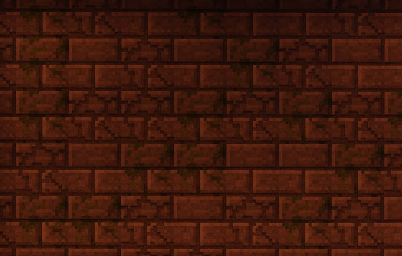 brown texture, pixel-art brick wall, mossy textures, HD Desktop Wallpaper