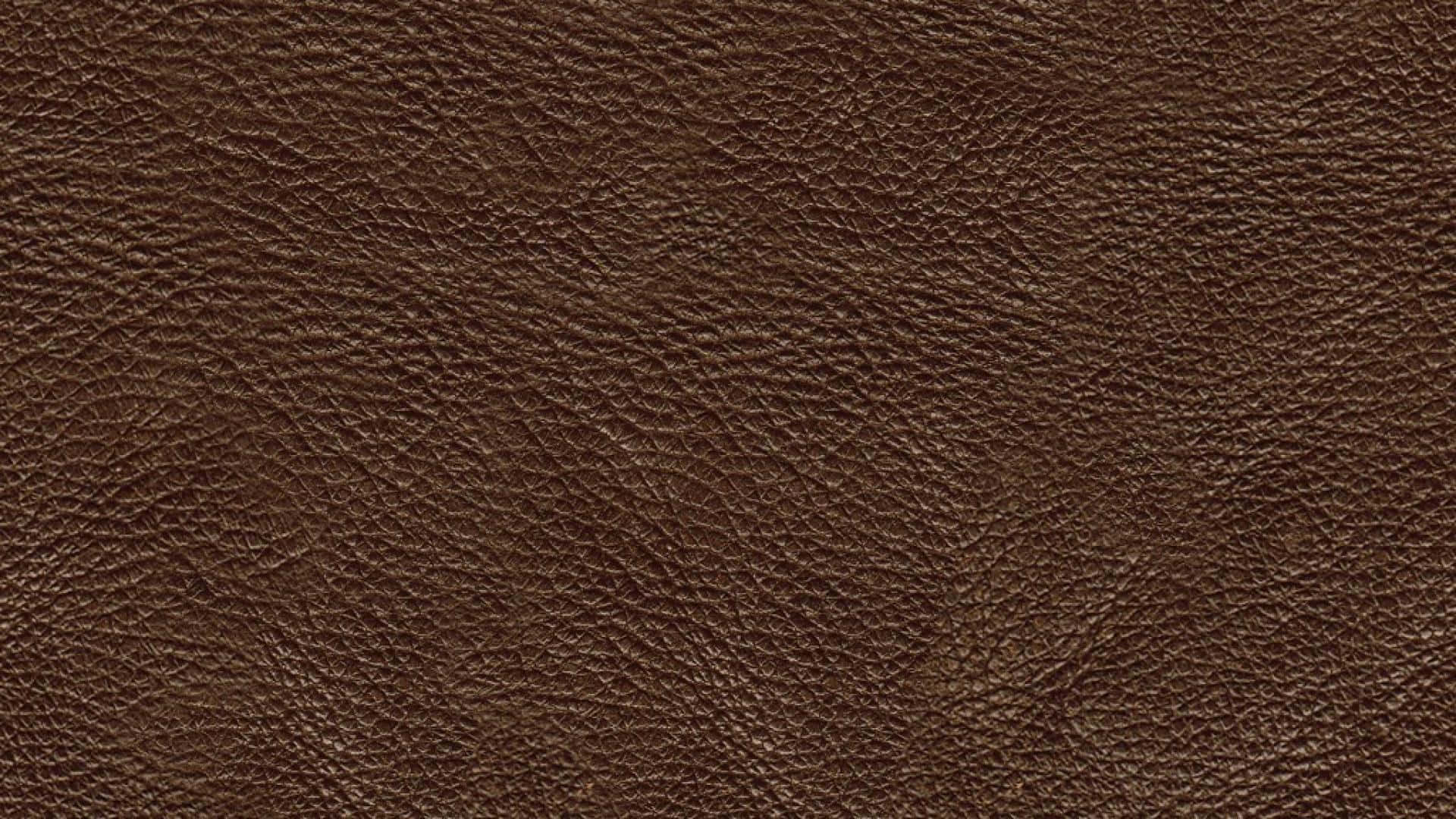 brown leather, natural grain texture, subtle stitching details, Full HD Desktop Wallpaper