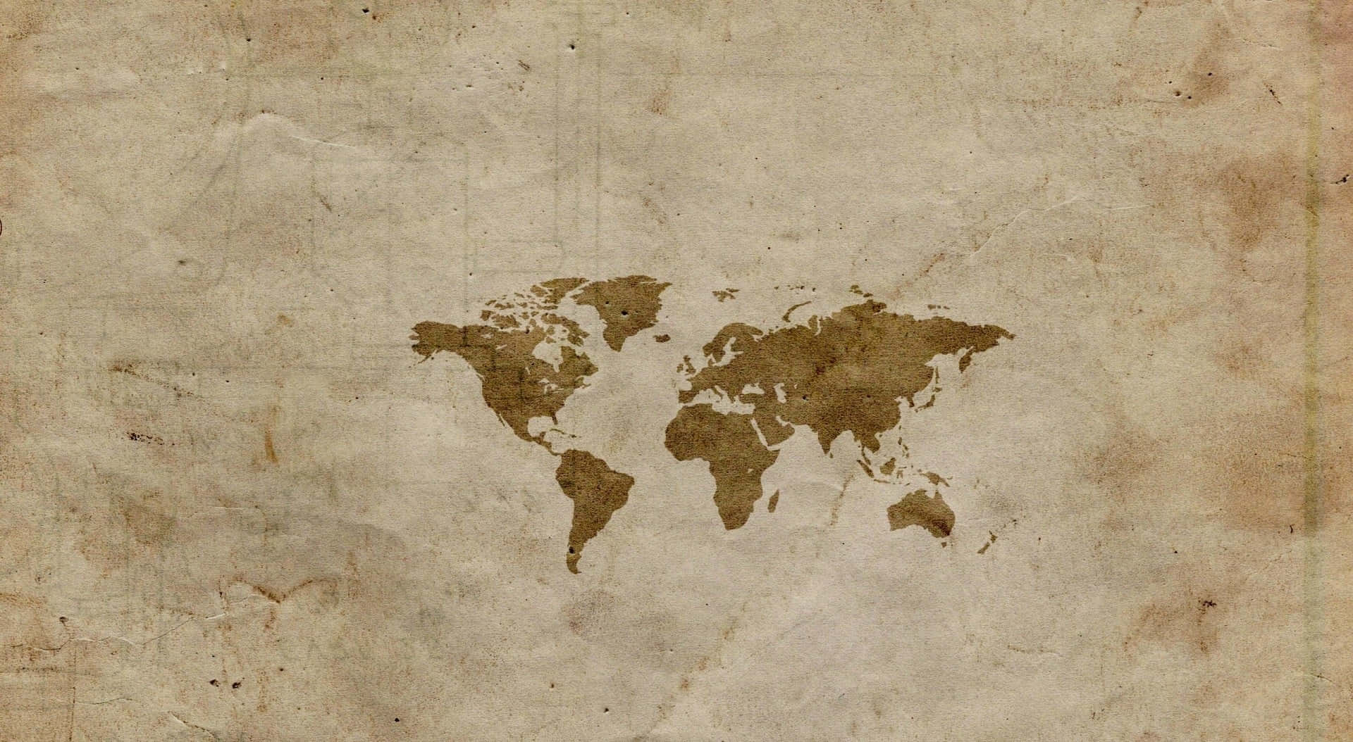 brown paper, vintage world map, earthy brown tones, Full HD Desktop Wallpaper