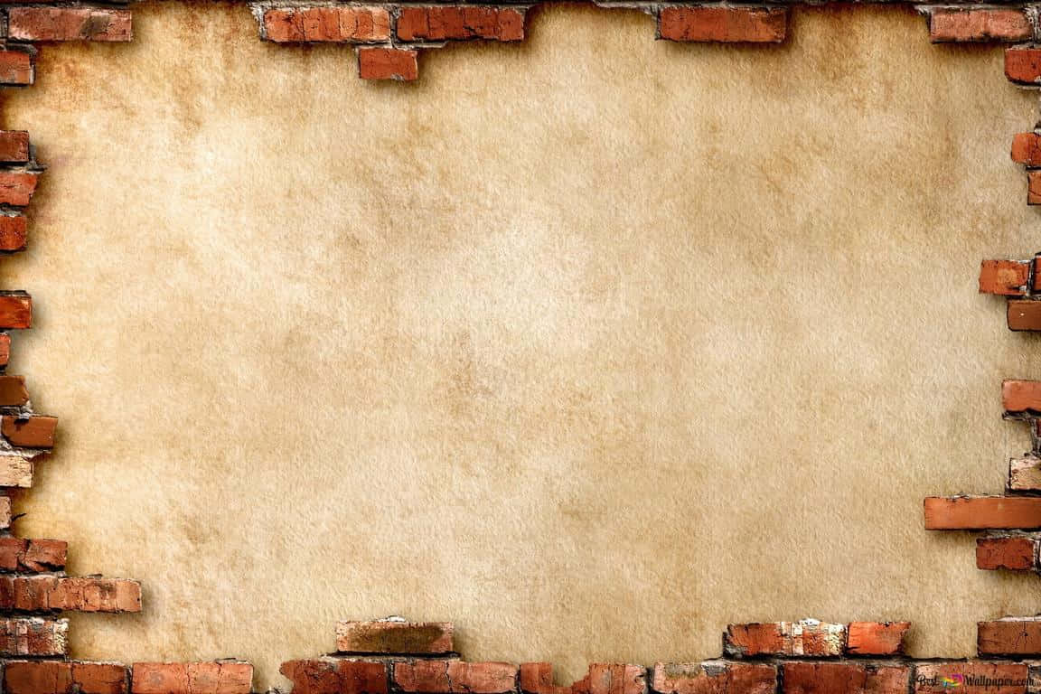 beige wall, rustic red bricks, distressed border pattern, SD Desktop Wallpaper