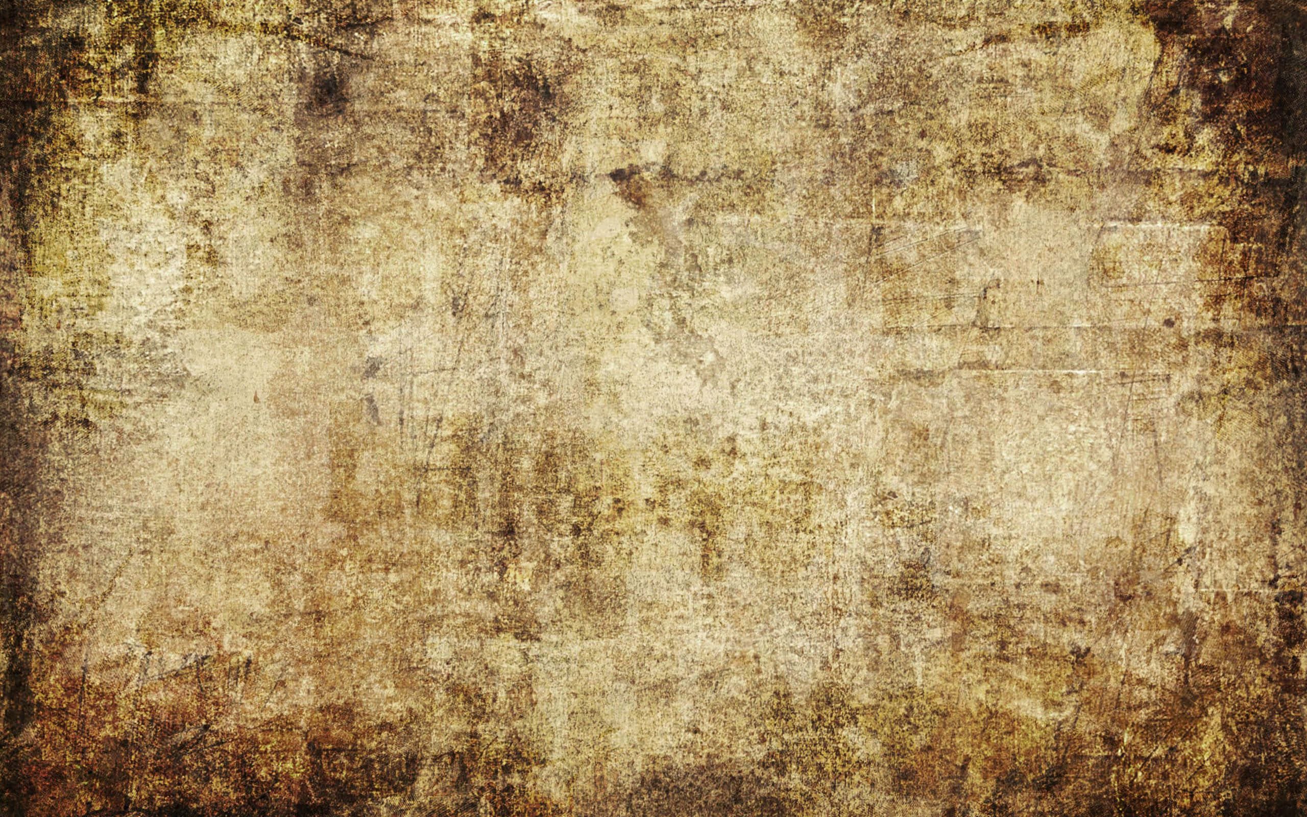 vintage wall, cracked beige plaster, dark brown stains, 2K Desktop Wallpaper