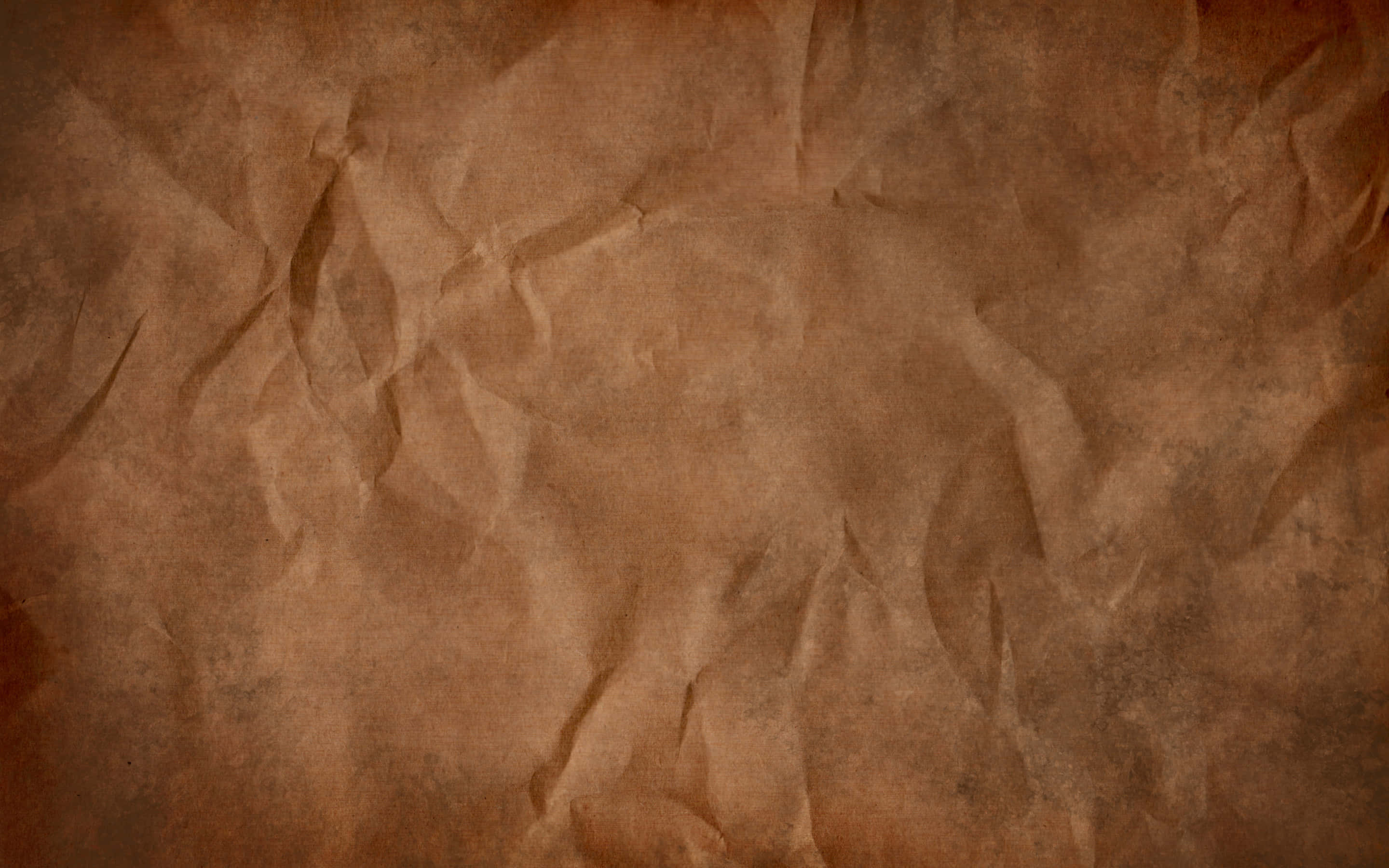 brown paper, crumpled brown paper, textured folds, 2K Desktop Wallpaper