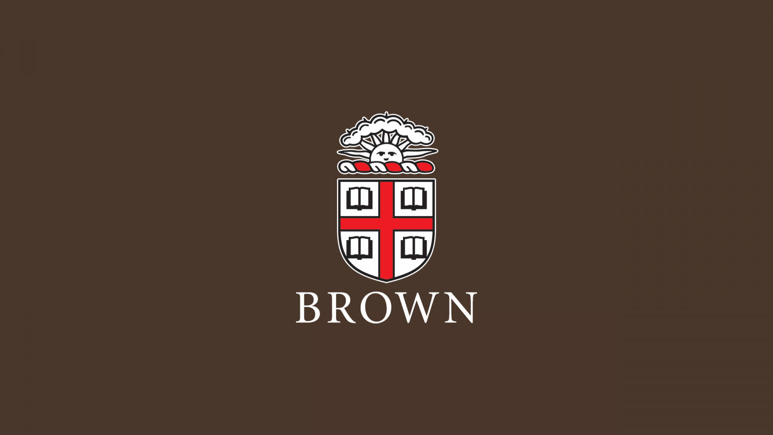 Brown University, brown background, white details, HD Desktop Wallpaper
