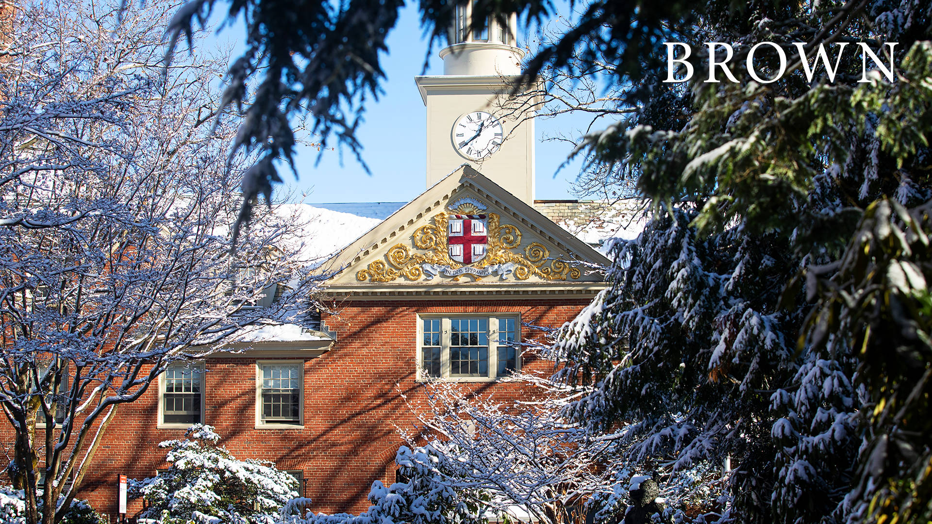 Brown University, red brick, clock tower, Full HD Desktop Wallpaper