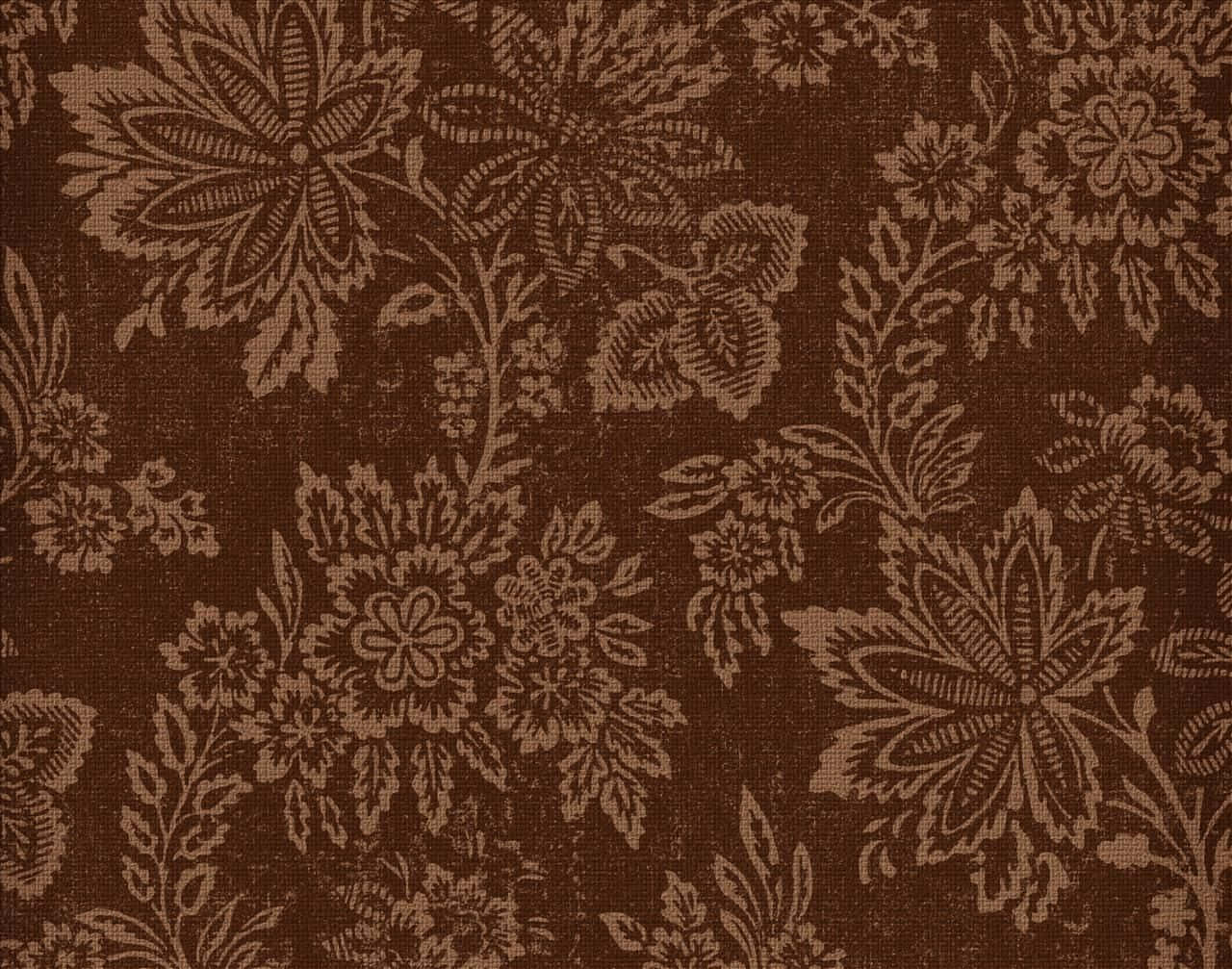 Brown Vintage, rich brown fabric, intricate floral patterns, HD Desktop Wallpaper