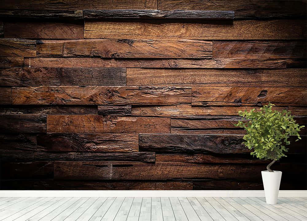 Brown Wood, rustic wooden plank wall, rich brown tones, SD Desktop Wallpaper