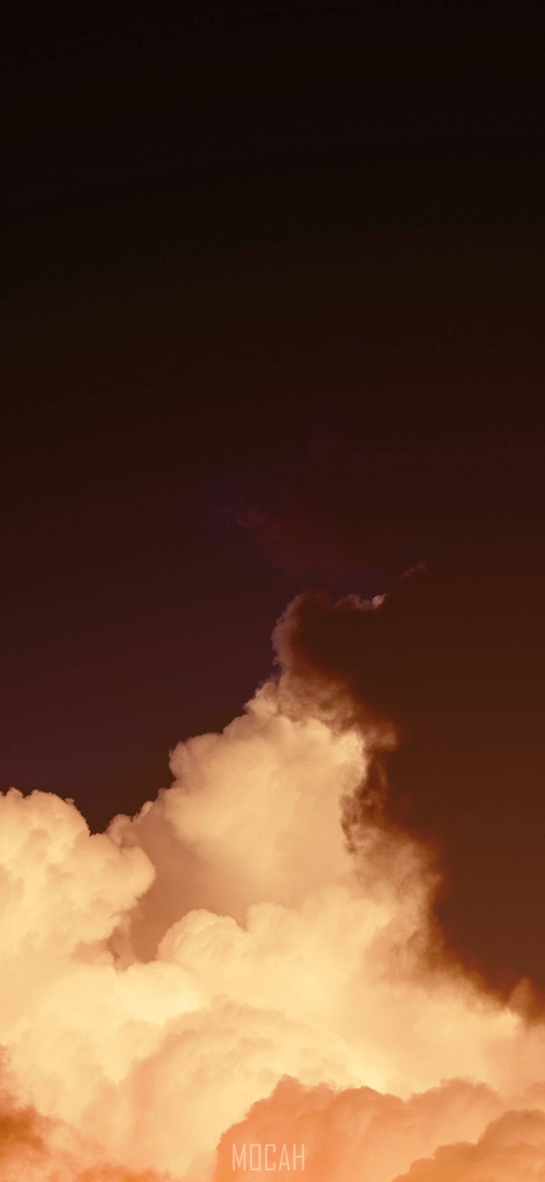 dark brown aesthetic sky, amber, orange, Full HD Phone Wallpaper