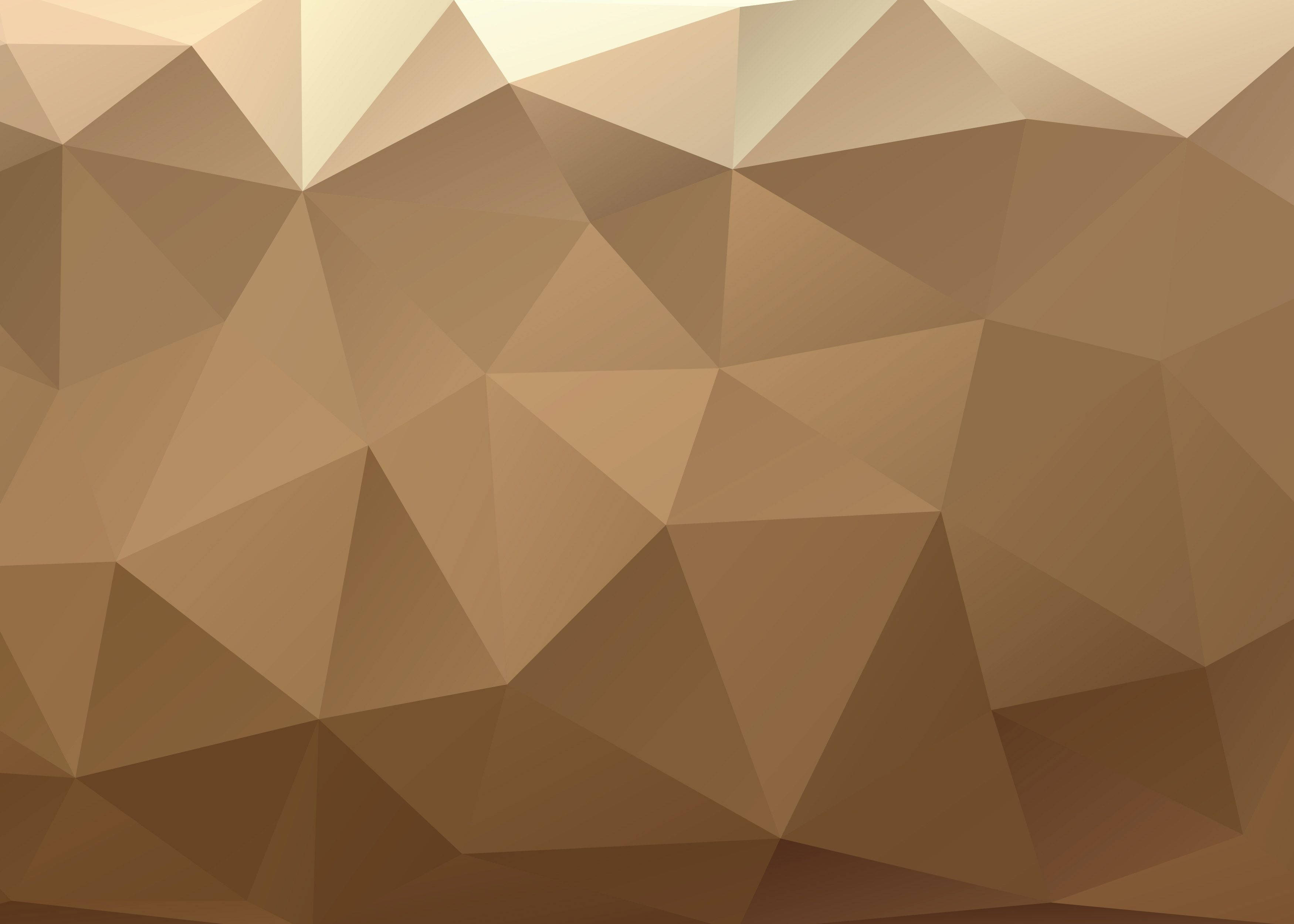 3D Brown Polygon Texture, low-poly pattern, interconnected triangles, 2K Desktop Wallpaper
