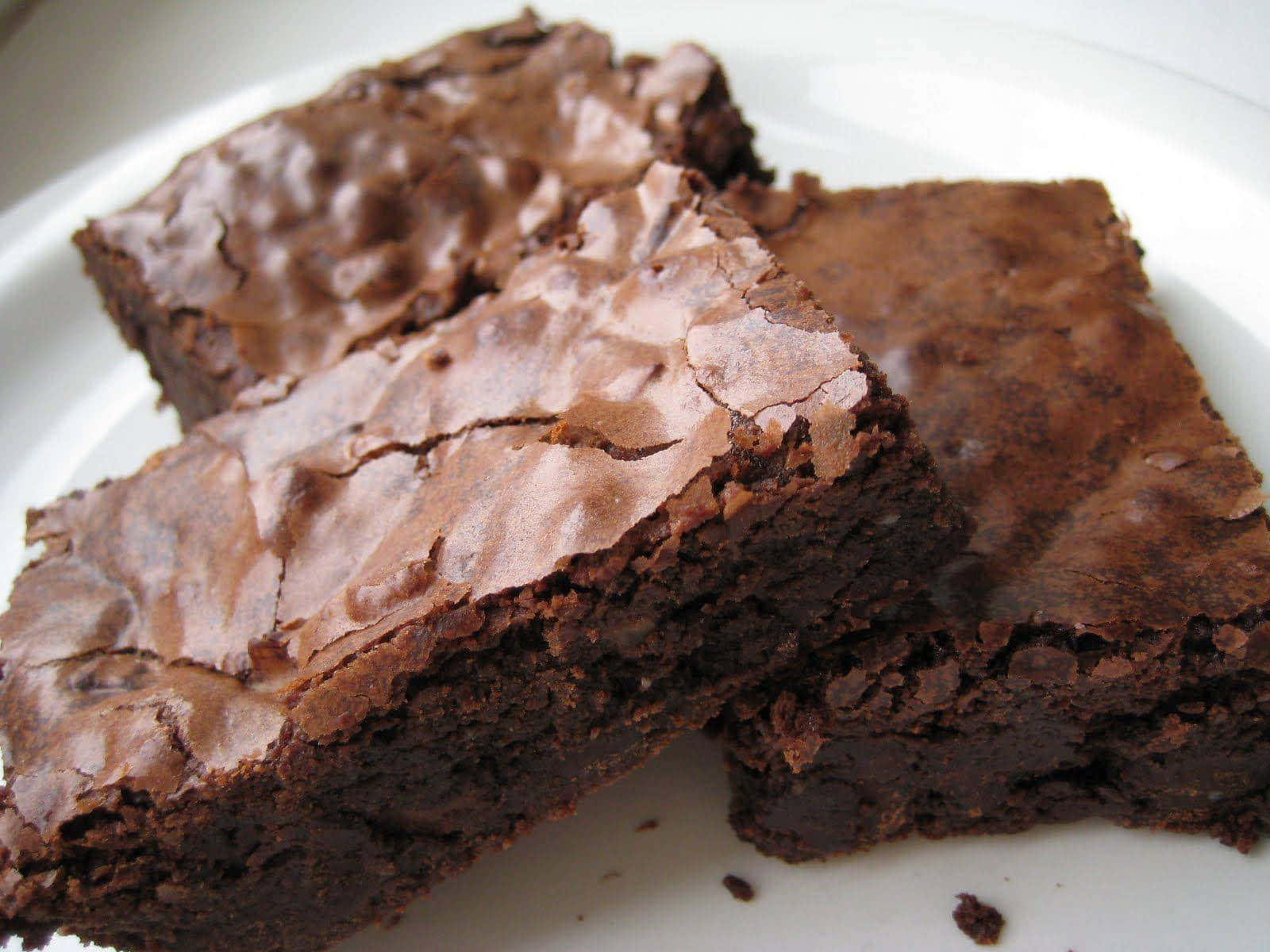 crusty brownie, fudgy chocolate brownie, cracked top, HD Desktop Wallpaper