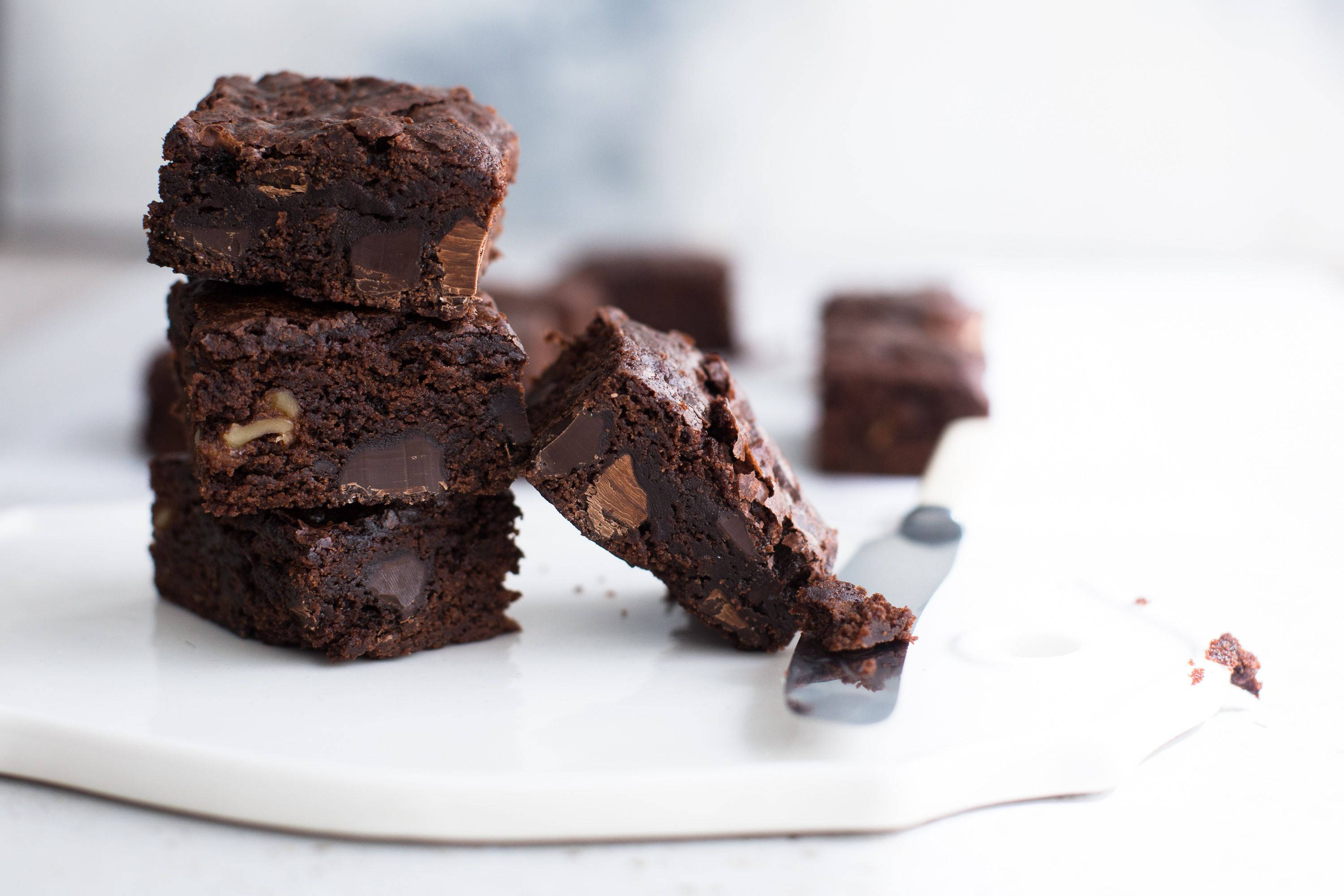 brownies, chocolate bars, chocolate, 2K Desktop Wallpaper
