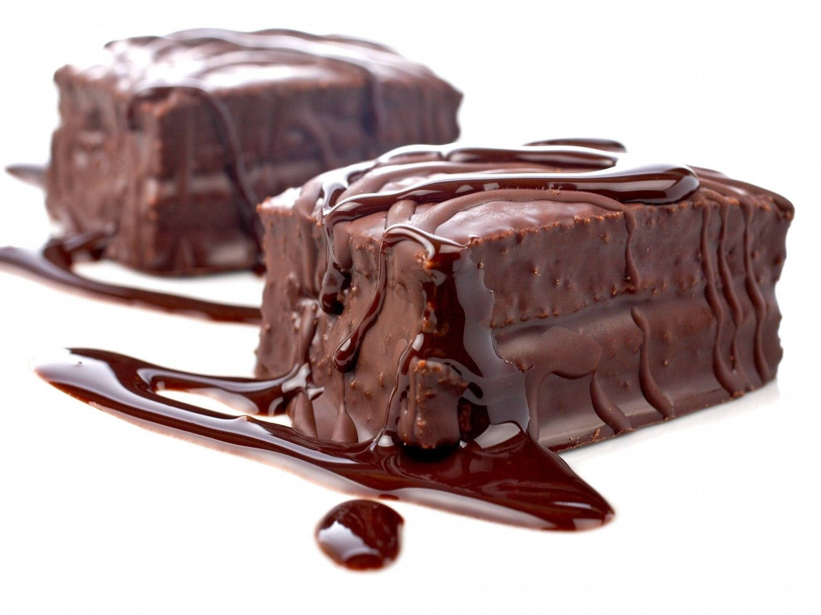 brownies, chocolate, glossy ganache drizzle, HD Desktop Wallpaper