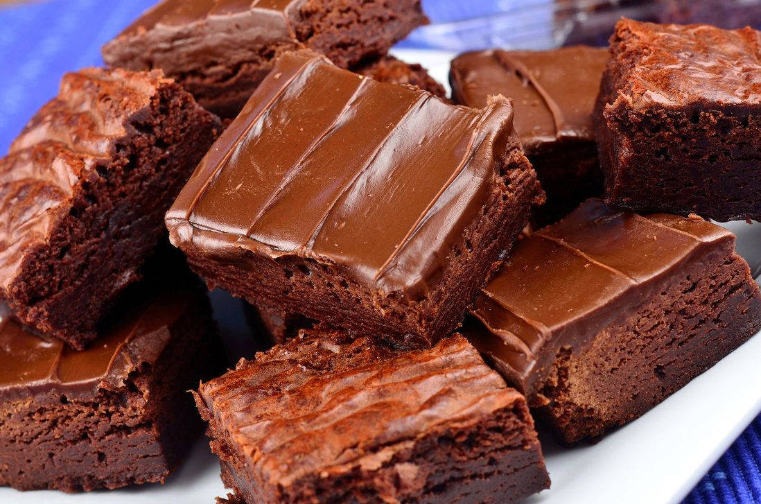 choco spread, fudgy brownies, glossy chocolate frosting, SD Desktop Wallpaper