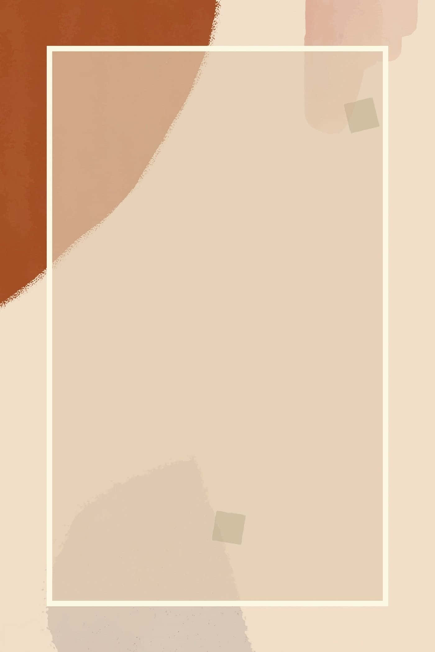 Pastel Brown, white frame, soft earthy tones, Full HD Phone Wallpaper