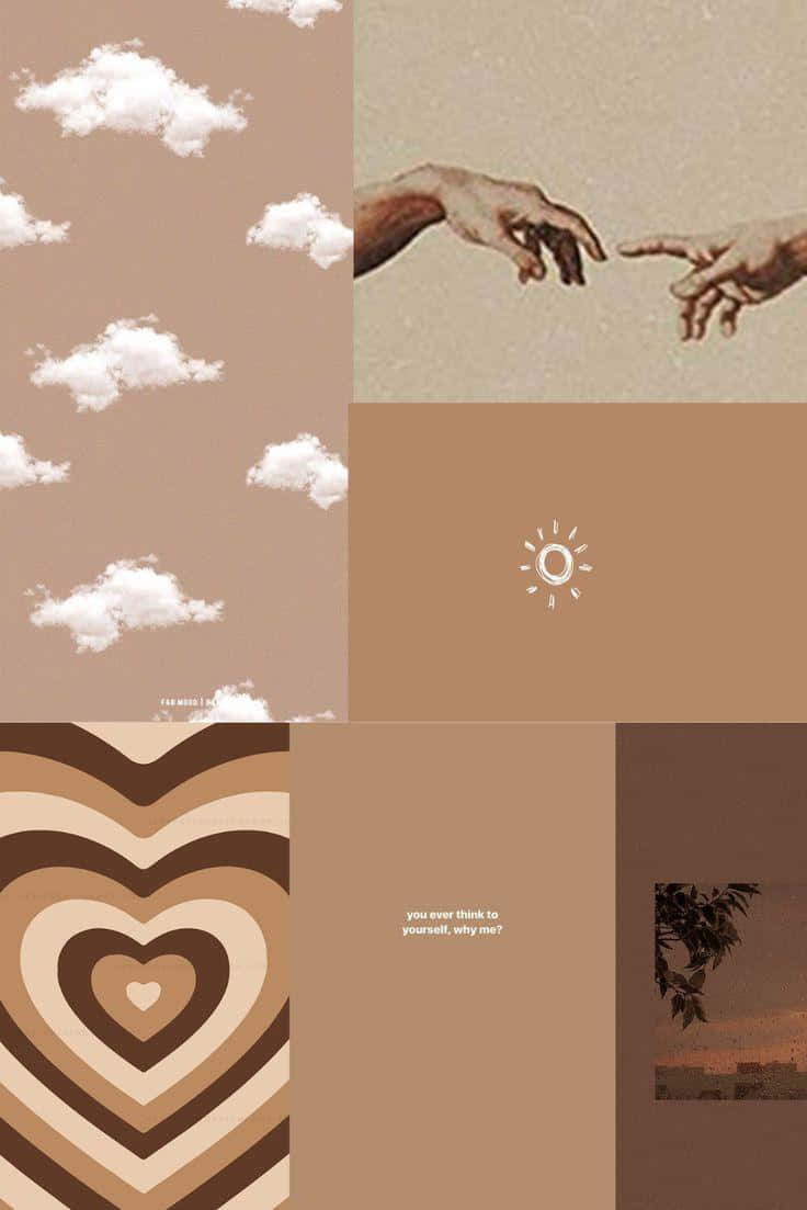 cute brown aesthetic, earthy browns, creams, SD Phone Wallpaper