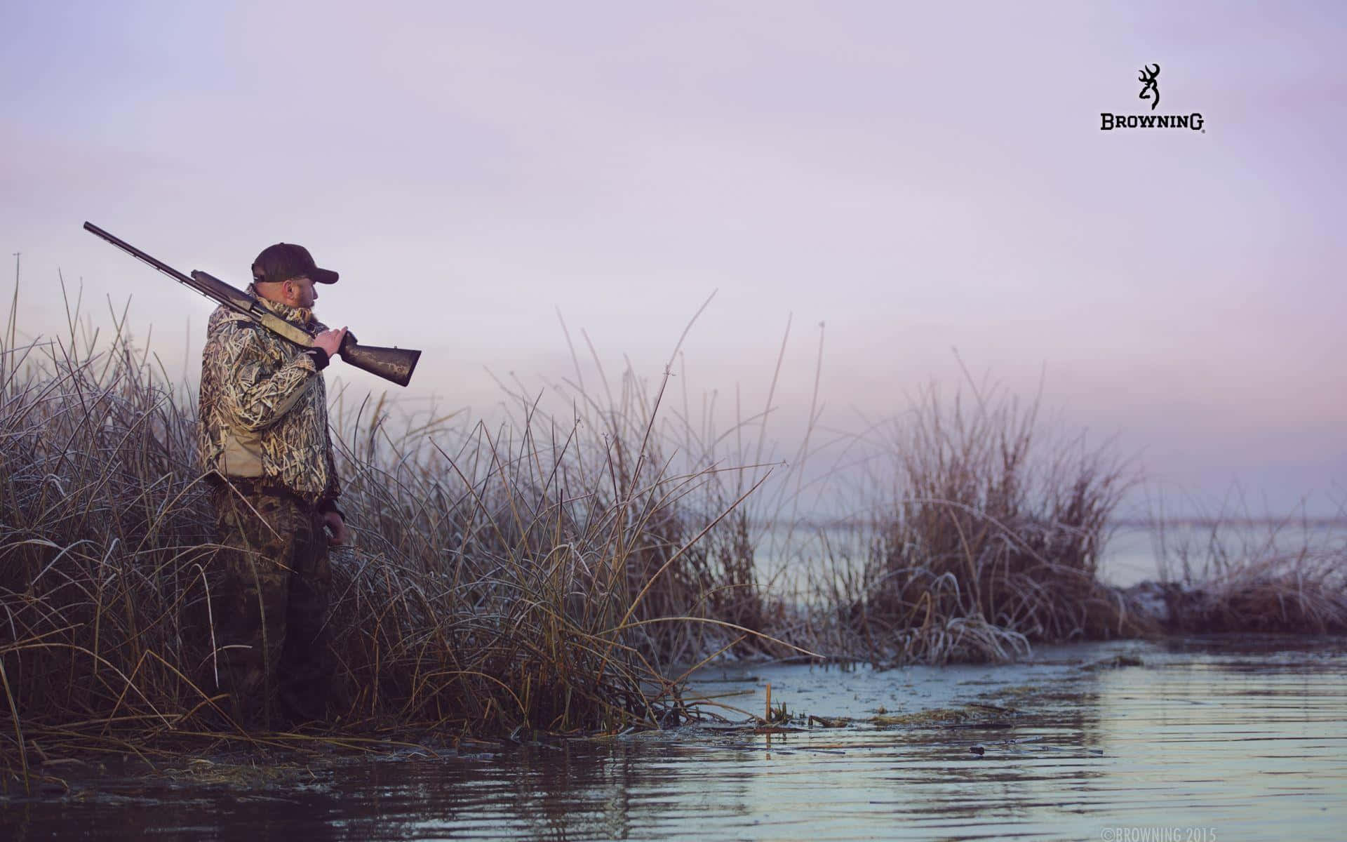 Browning Desktop, camouflage, shallow water, Full HD Desktop Wallpaper