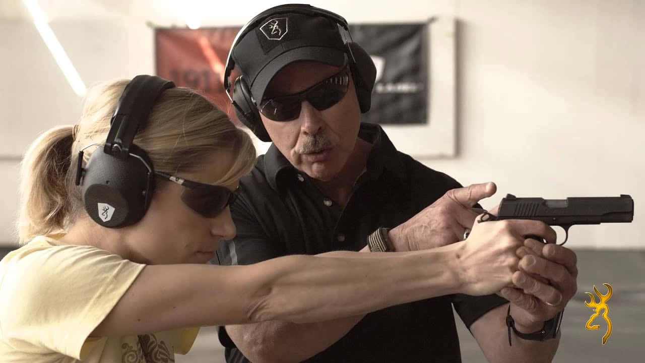 Browning Desktop, handgun, shooting range, HD Desktop Wallpaper