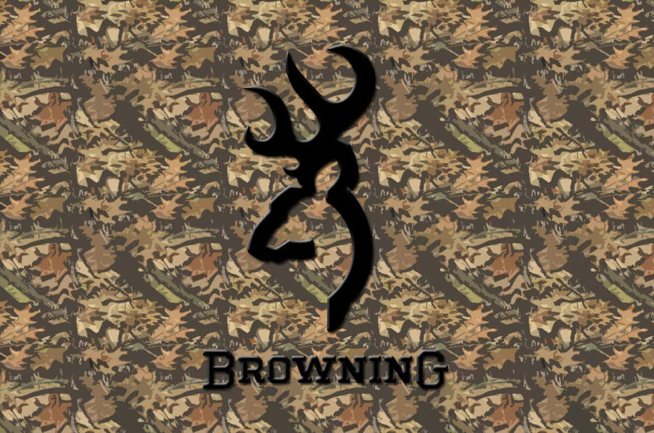 Browning, camo, deer head silhouette, HD Desktop Wallpaper