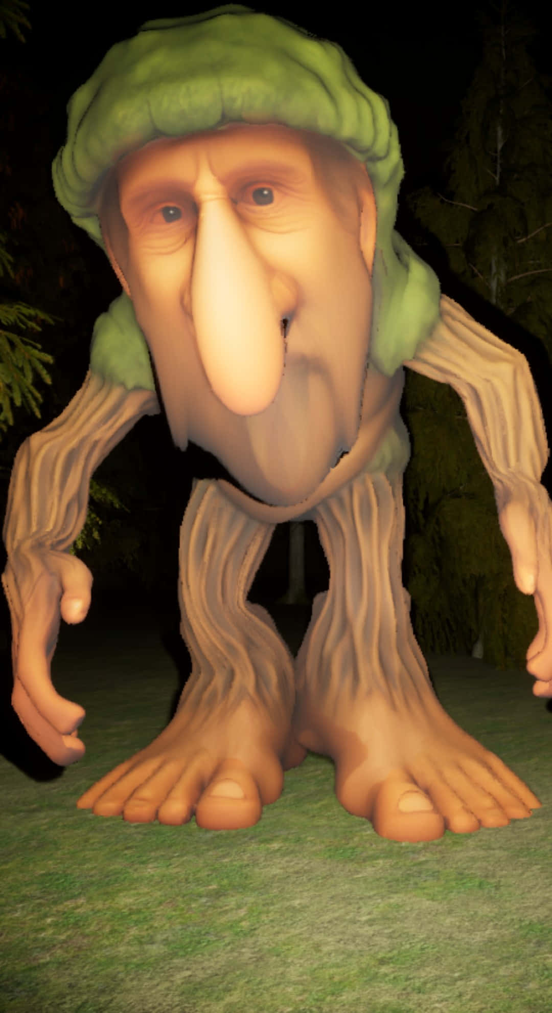 Brr Brr Patapim, tree spirit, green cap, Full HD Phone Wallpaper