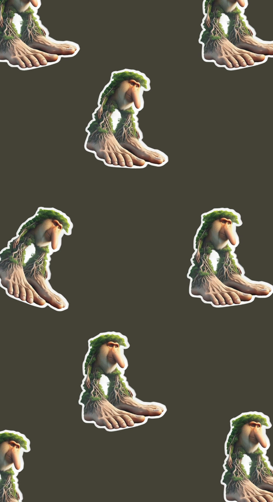 Brr Brr Patapim, mossy tree root feet, long noses, Full HD Phone Wallpaper