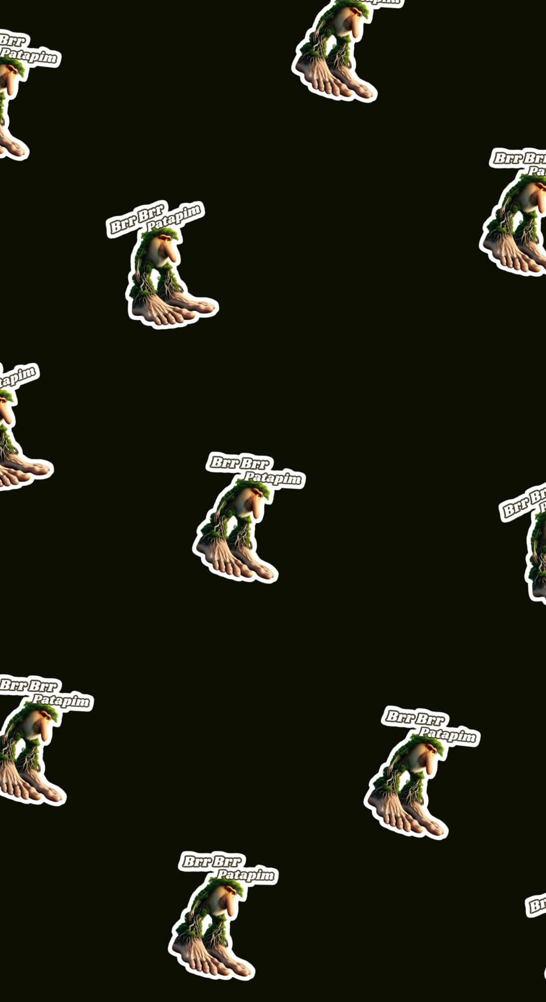 Brr Brr Patapim, cartoon frog characters, text stickers, Full HD Phone Wallpaper