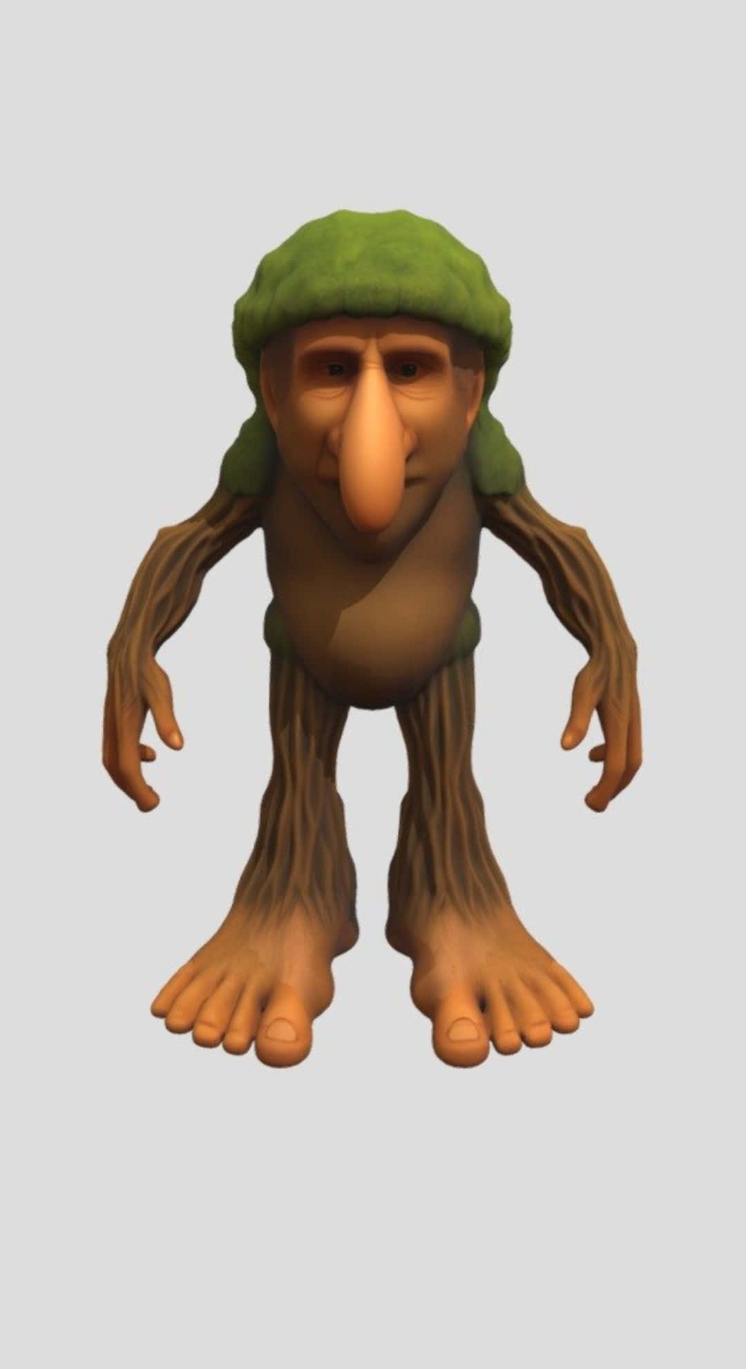 Brr Brr Patapim, tree person, green mossy hat, Full HD Phone Wallpaper