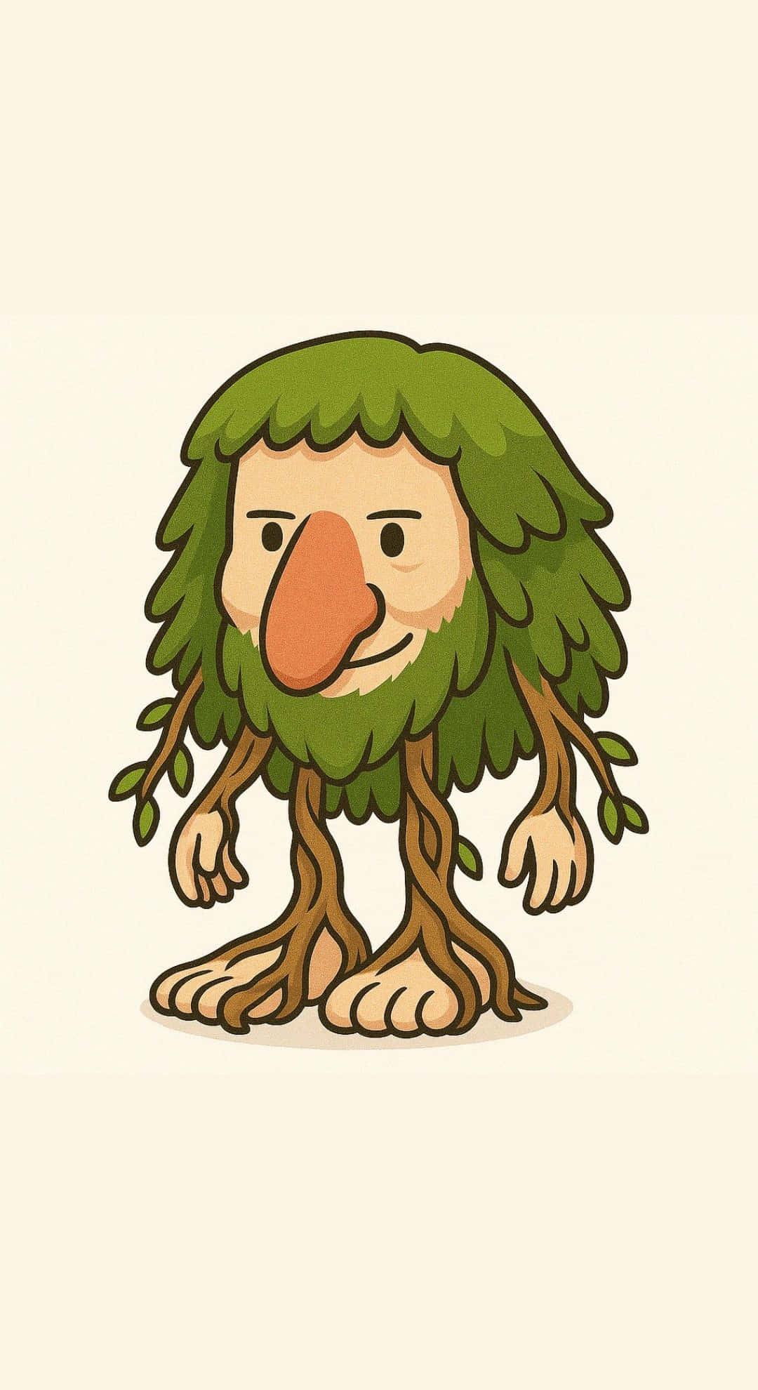 Brr Brr Patapim Tree Character, cartoon tree person, green leafy hair, Full HD Phone Wallpaper