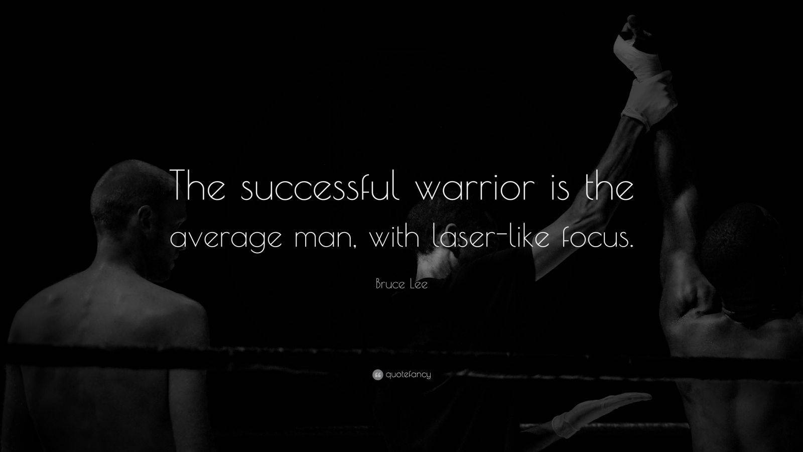 Bruce Lee, quote about focus and success, dimly lit ring, HD Desktop Wallpaper